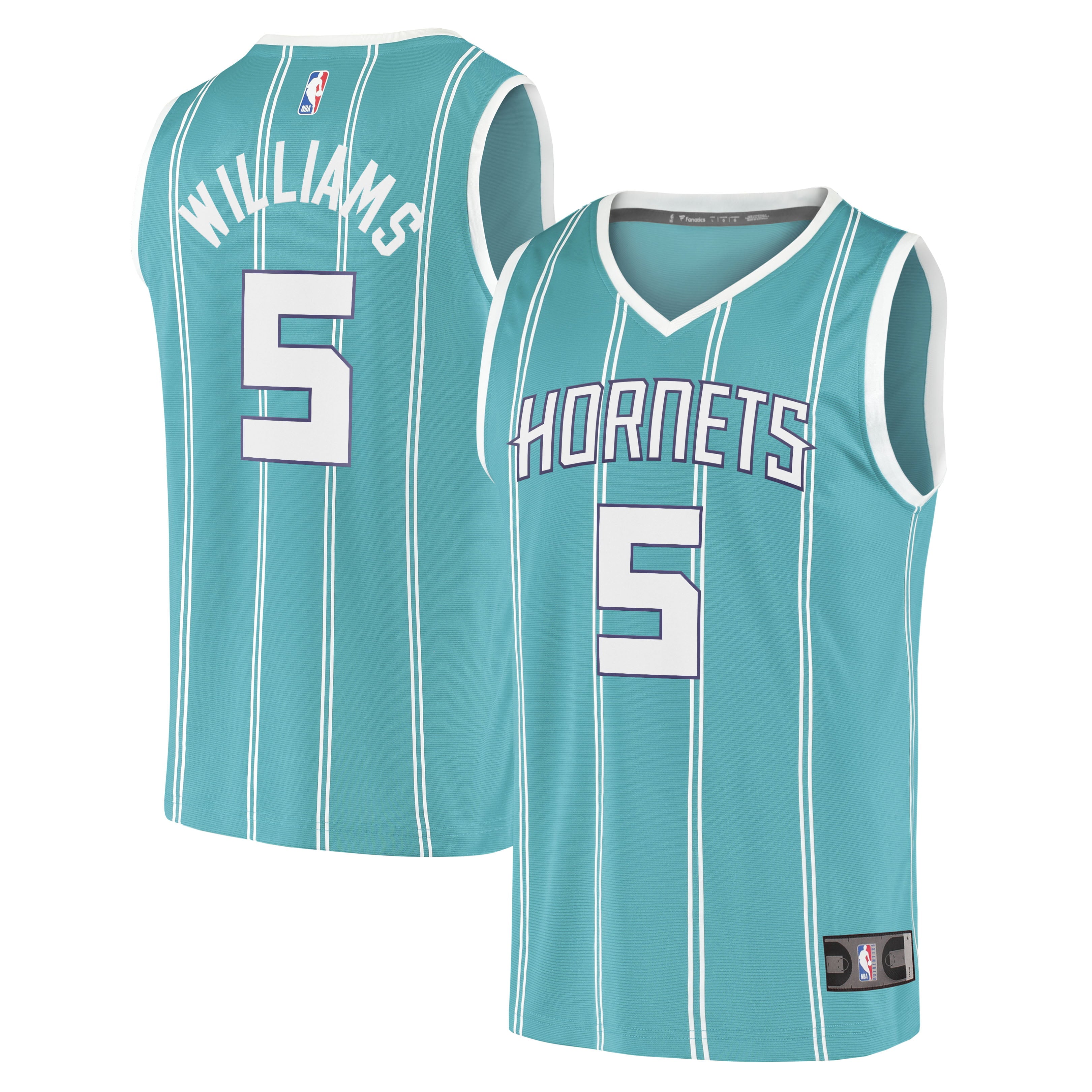 Men's Fanatics Branded Mark Williams Teal Charlotte Hornets 2022 NBA Draft First Round Pick Fast Break Replica Player