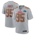 Chris Jones Kansas City Chiefs Nike Super Bowl LVII Patch Atmosphere Fashion Game Jersey   Gray