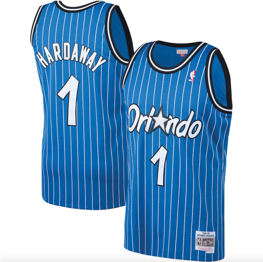 Mens Anfernee Penny Hardaway Orlando Magic Mitchell & Ness Blue 1994-95 Hardwood Classics Swingman Jersey