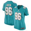 Women s Nike Porter Gustin Aqua Miami Dolphins Game Player Jersey