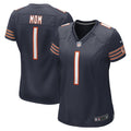 Women s Nike Number 1 Mom Navy Chicago Bears Game Jersey