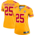 Women s Nike Clyde Edwards-Helaire Gold Kansas City Chiefs Inverted Legend Jersey