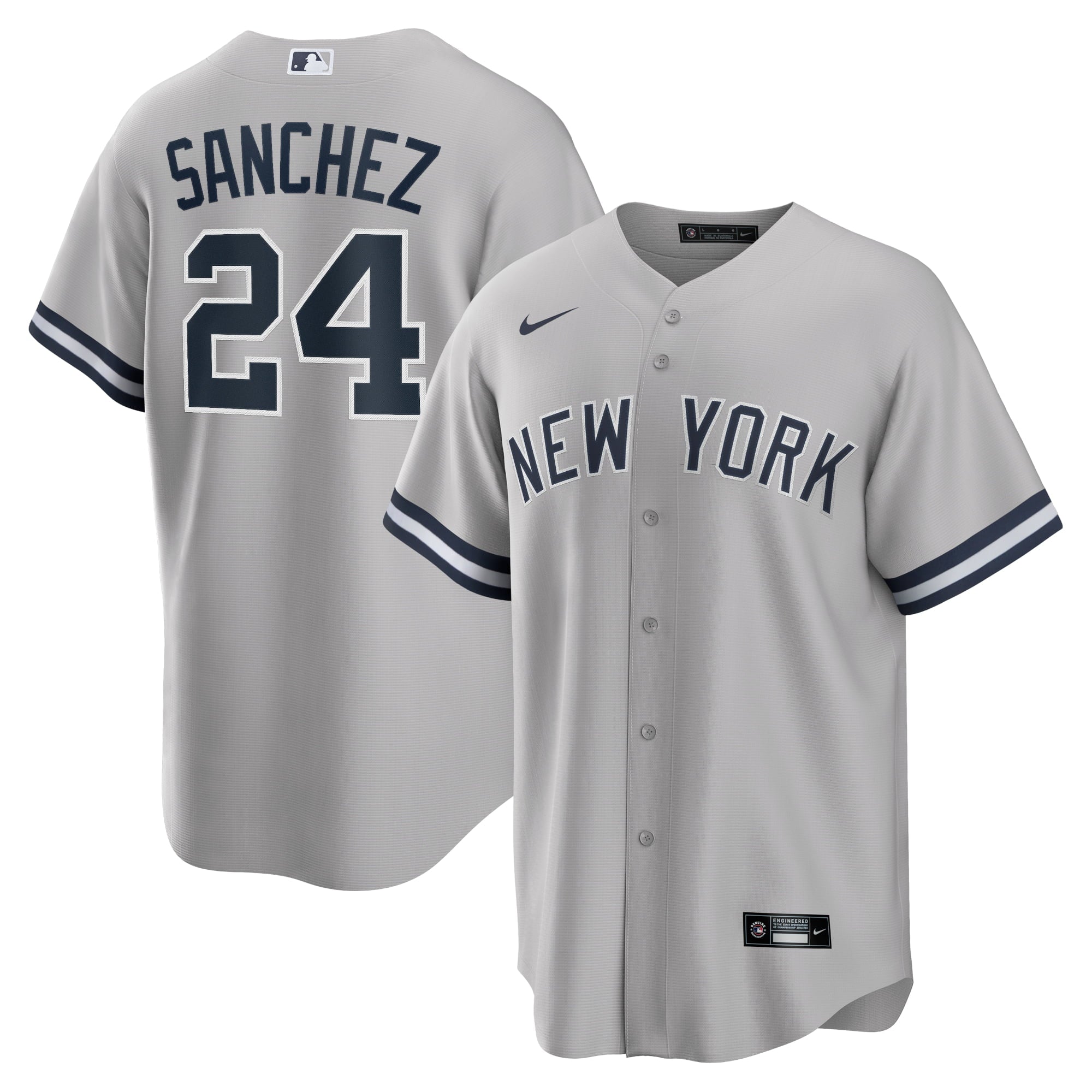 Men's Nike Gary Sanchez Gray New York Yankees Road Replica Player Name Jersey