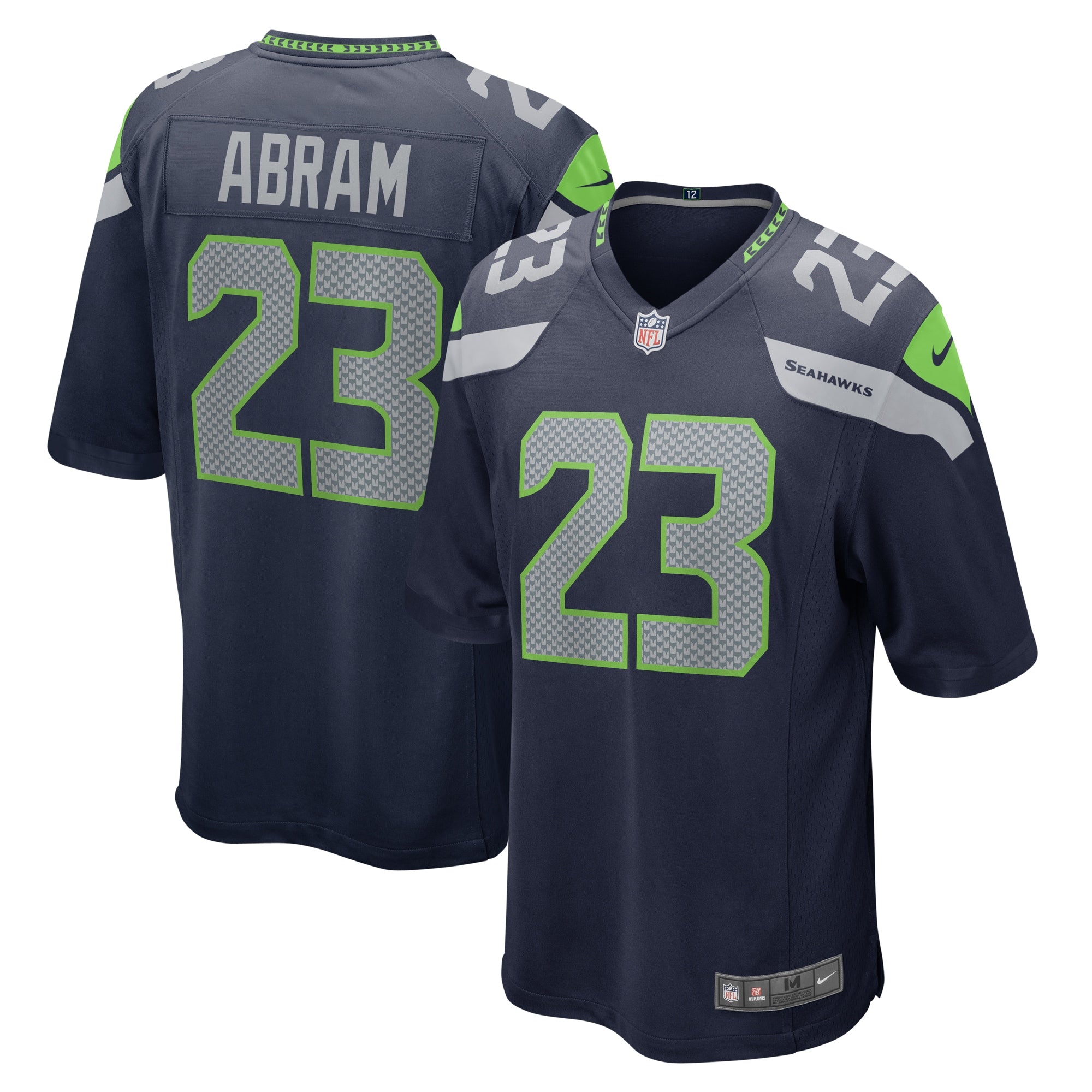 Johnathan Abram Seattle Seahawks Nike Home Game Player Jersey College Navy