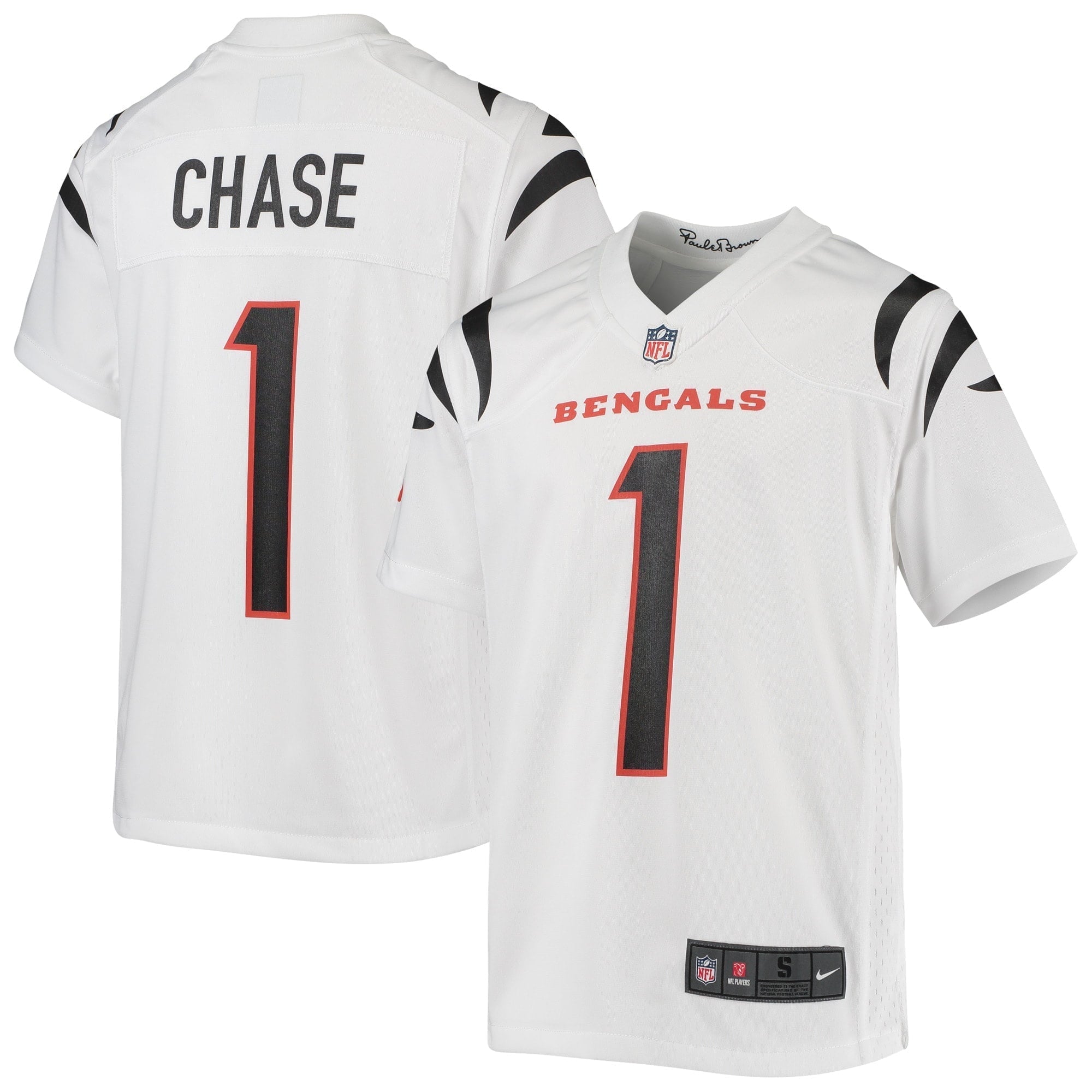 Youth Nike Ja Marr Chase White Cincinnati Bengals Game Jersey