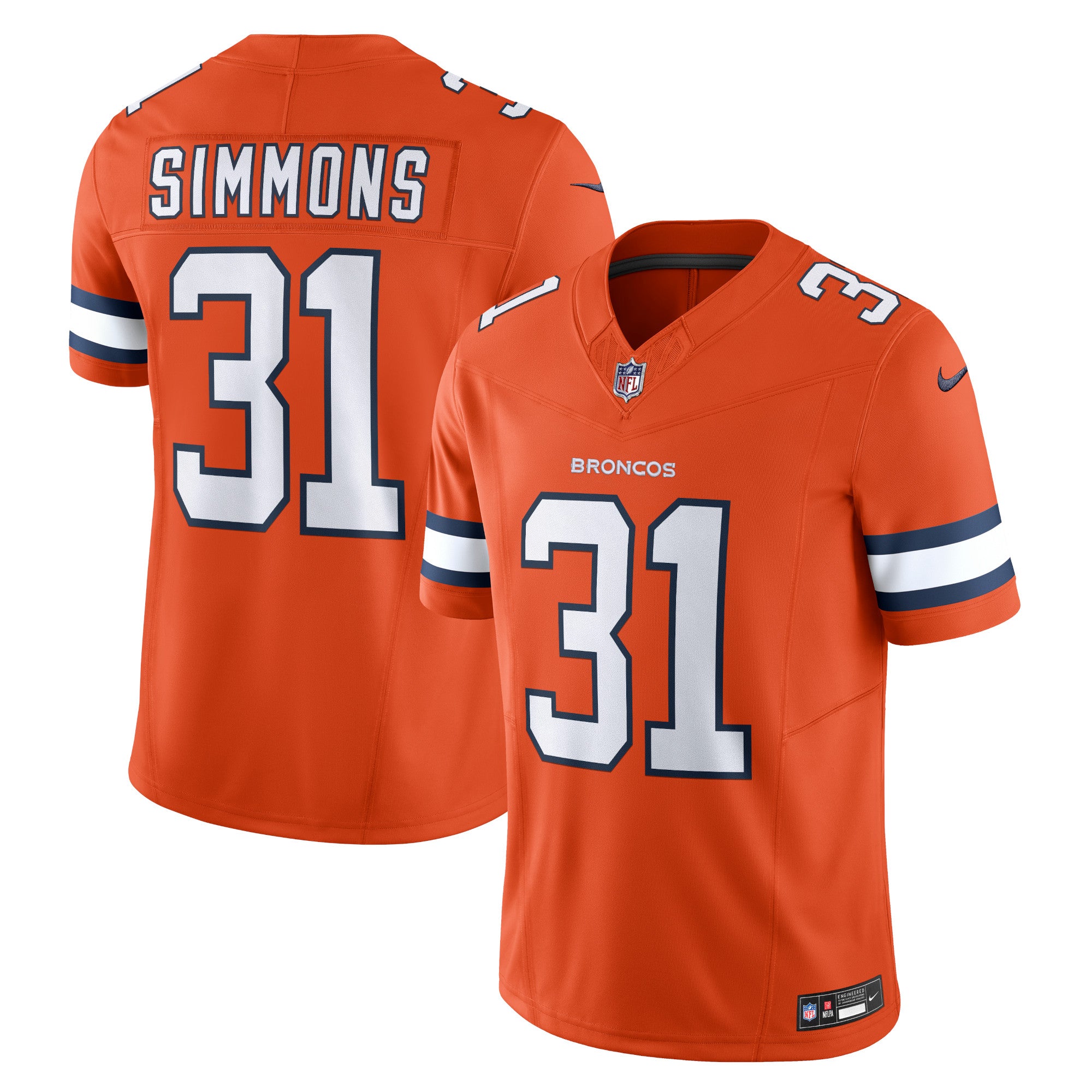 Justin Simmons Denver Broncos Nike Vapor F.U.S.E. Limited Jersey   Orange