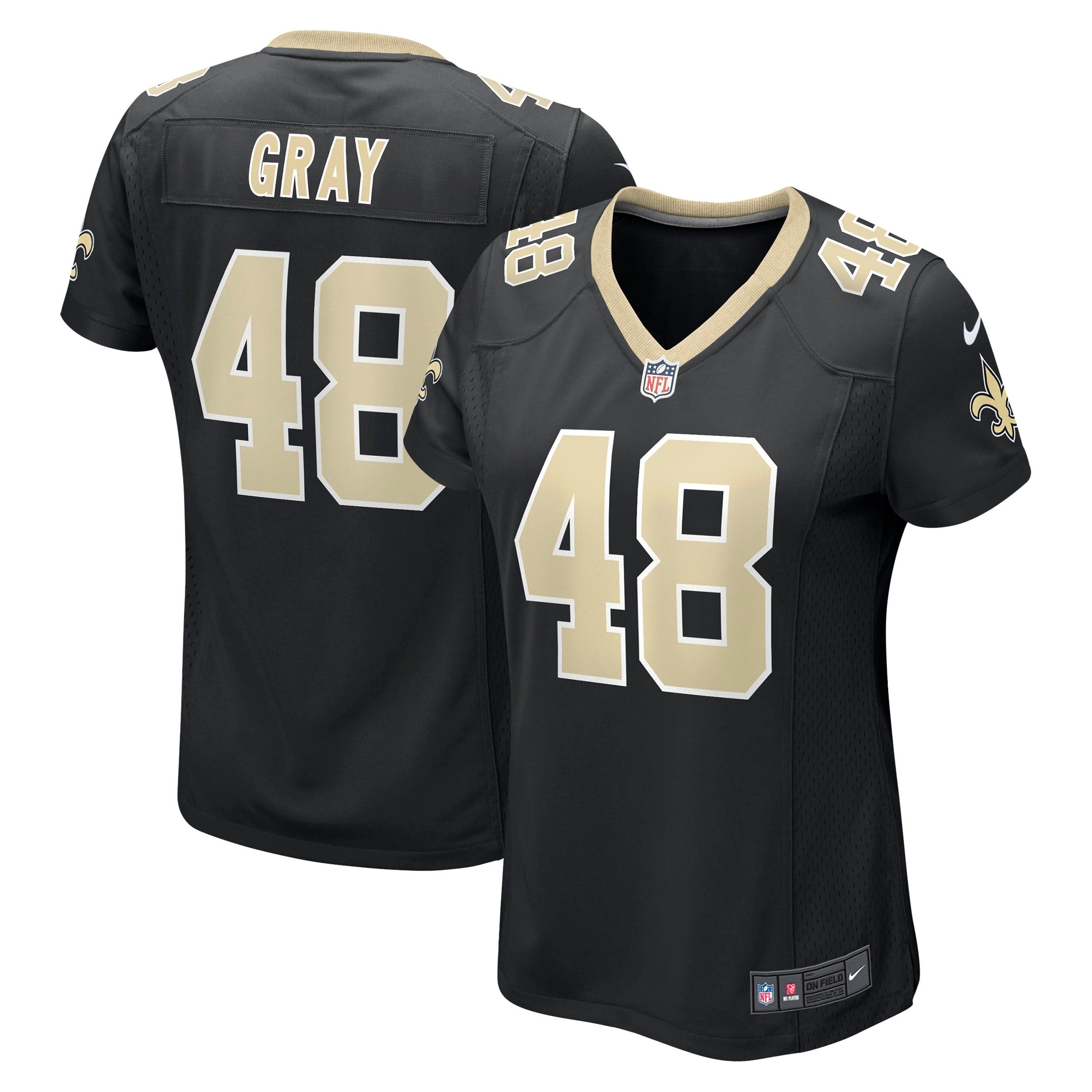 Women s Nike J.T. Gray Black New Orleans Saints Game Jersey