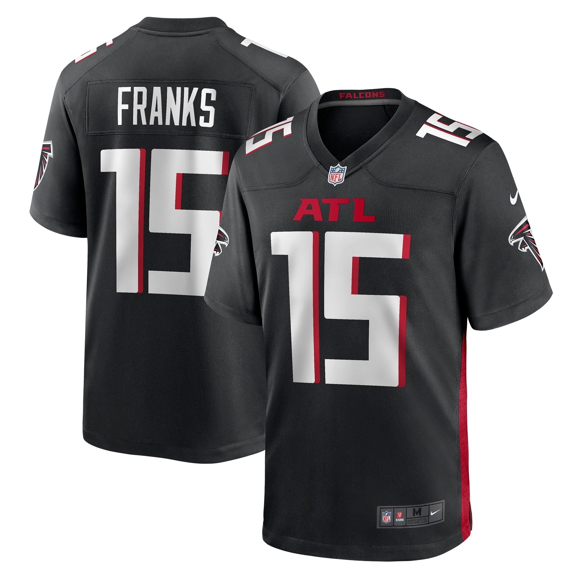 Men s Nike Feleipe Franks Black Atlanta Falcons Game Jersey