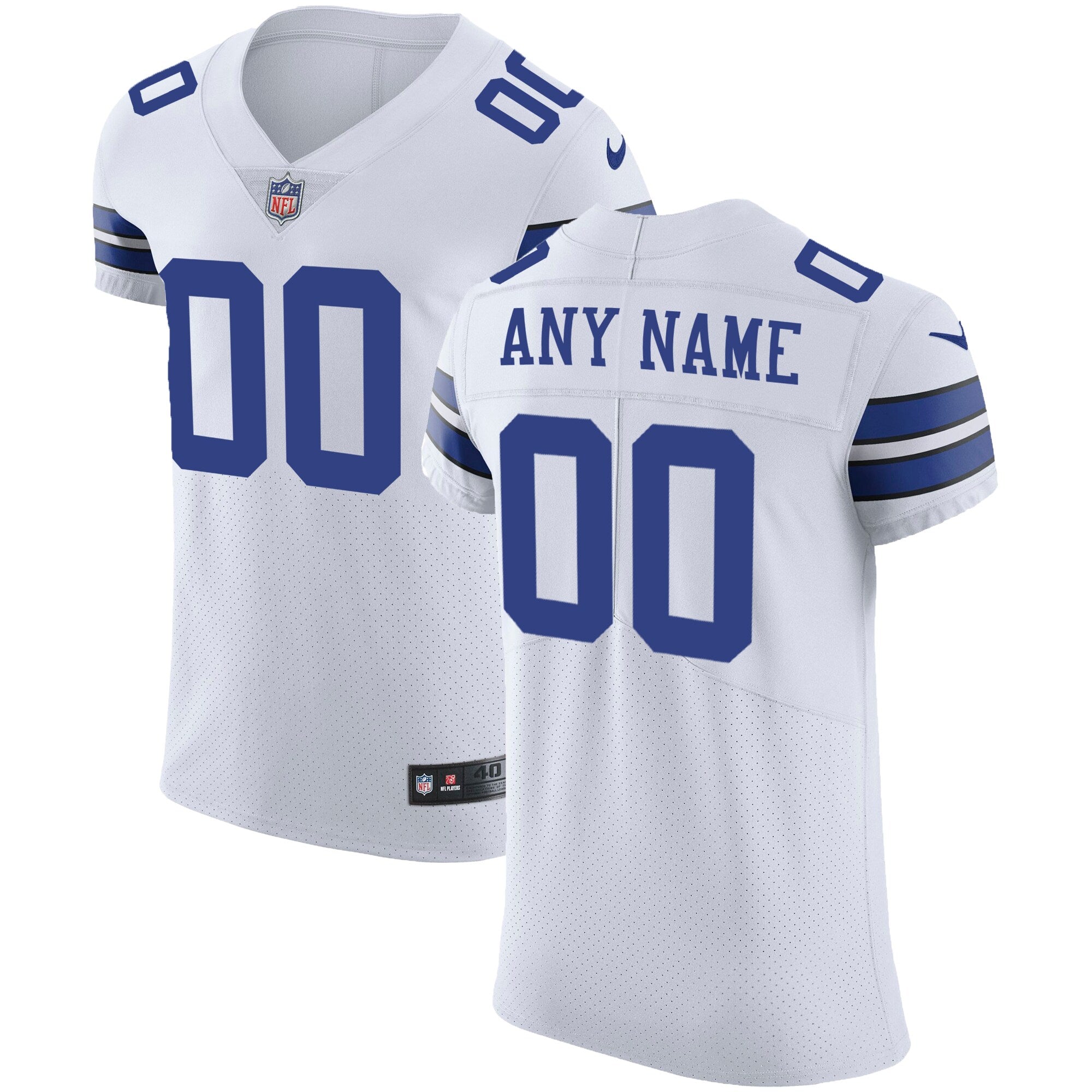 Dallas Cowboys Nike Vapor Untouchable Custom Elite Jersey   White