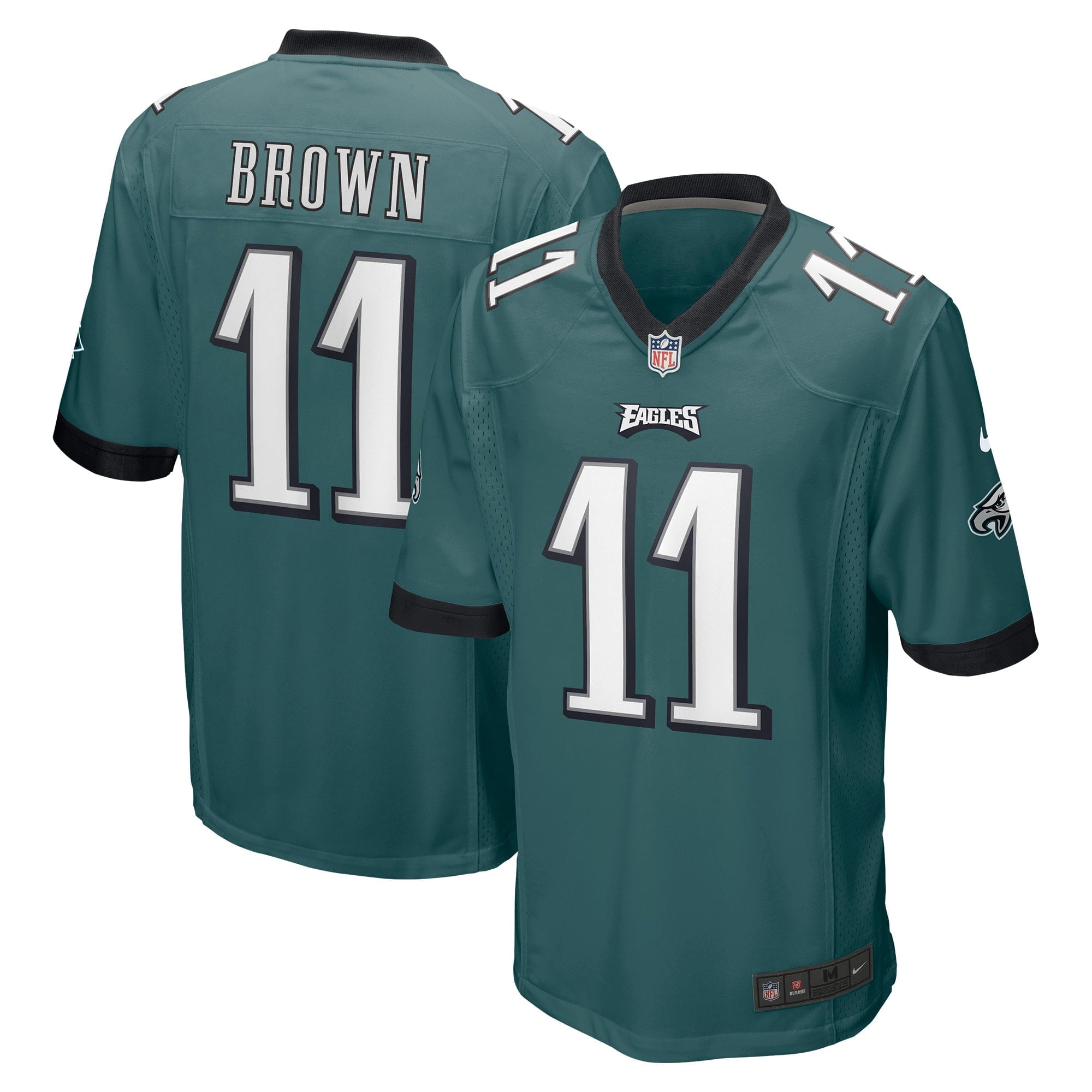 Men s Nike A.J. Brown Midnight Green Philadelphia Eagles Player Game Jersey