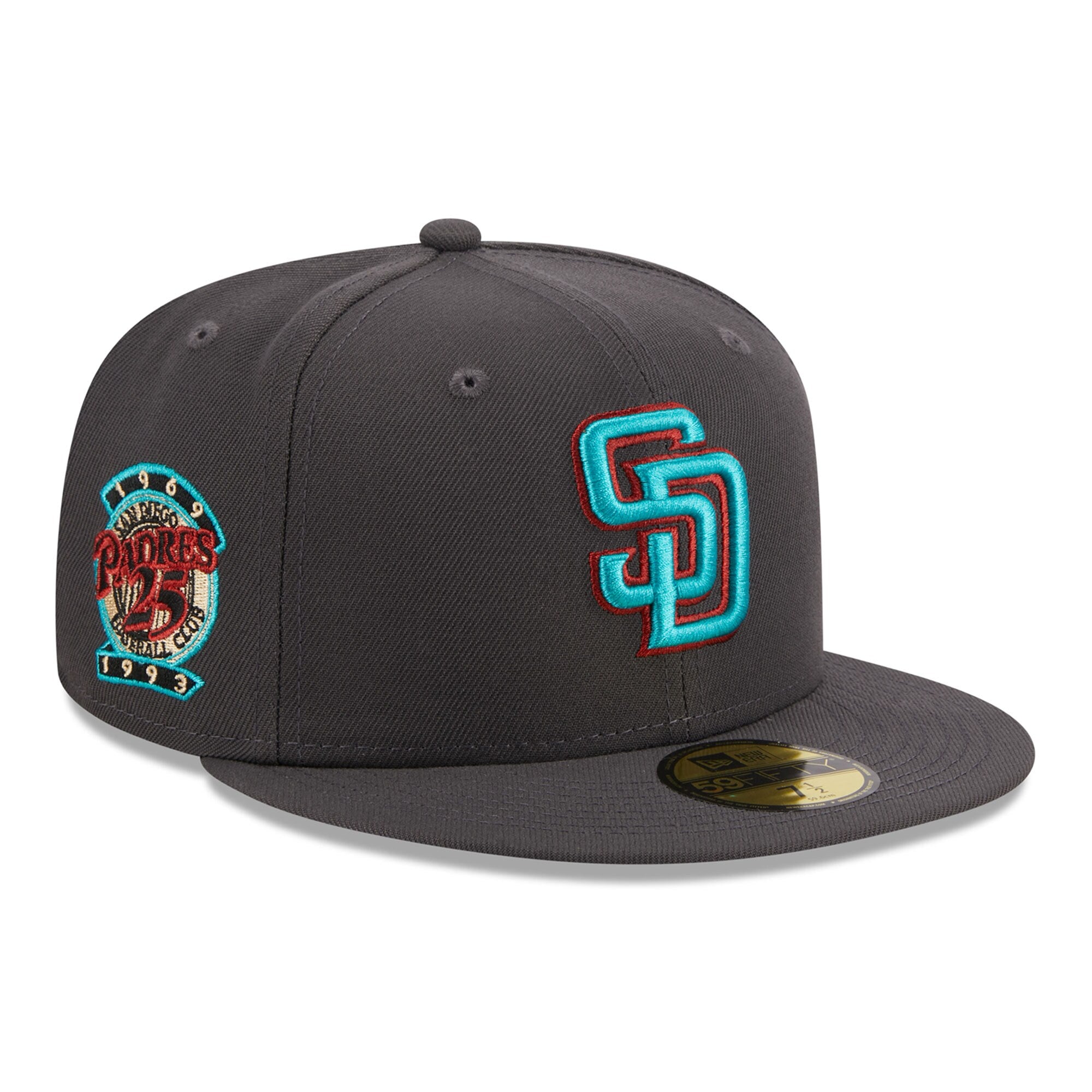 San Diego Padres New Era Print Undervisor 59FIFTY Fitted Hat - Graphite