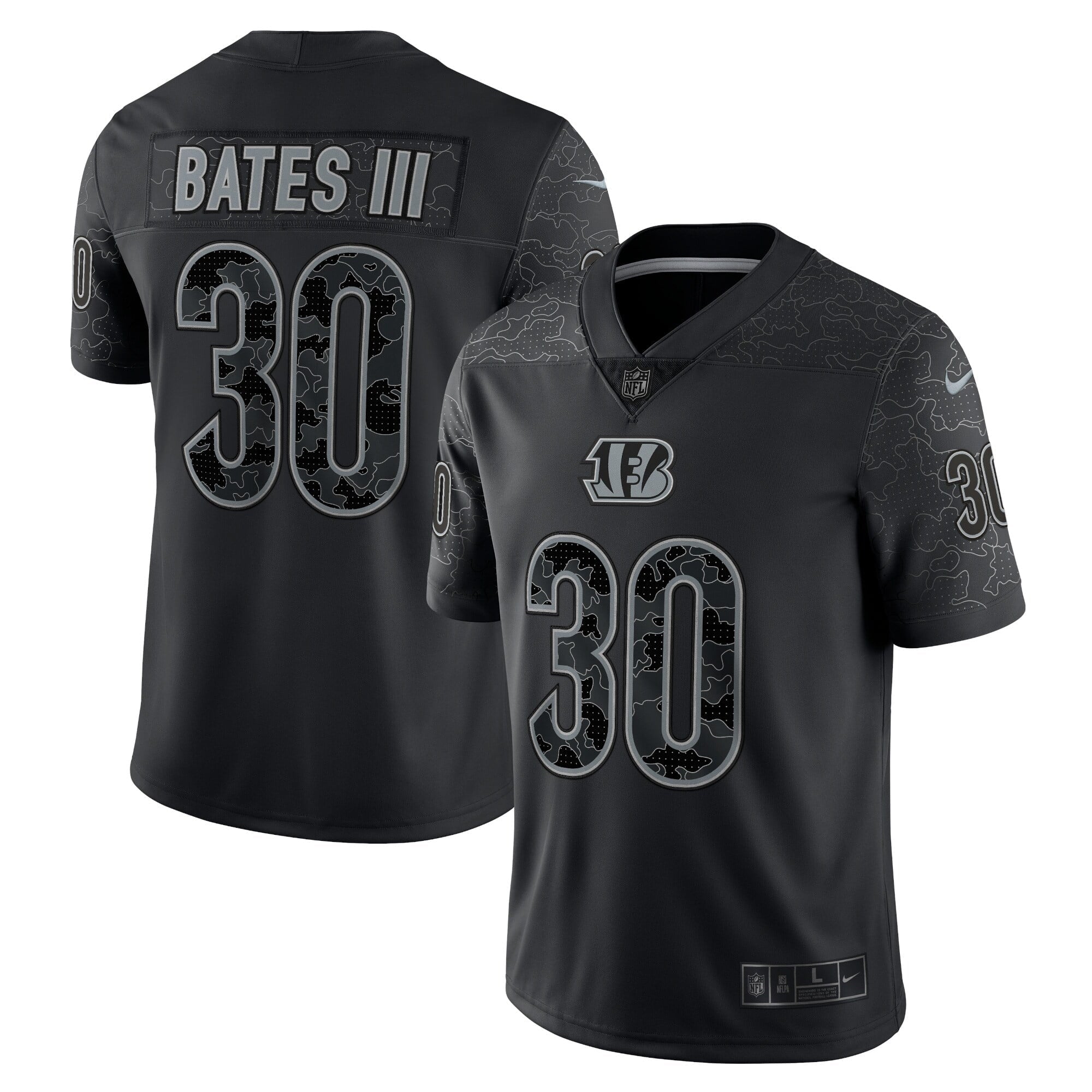 Men s Nike Jessie Bates III Black Cincinnati Bengals RFLCTV Limited Jersey