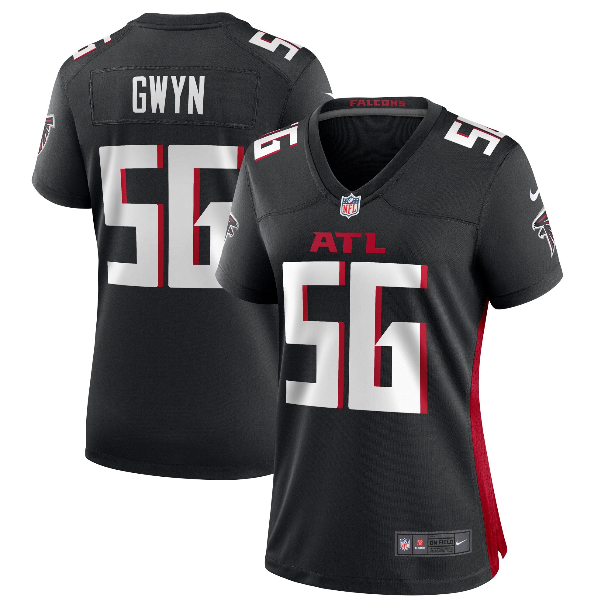 Jovaughn Gwyn Atlanta Falcons Nike Women s Team Game Jersey    Black