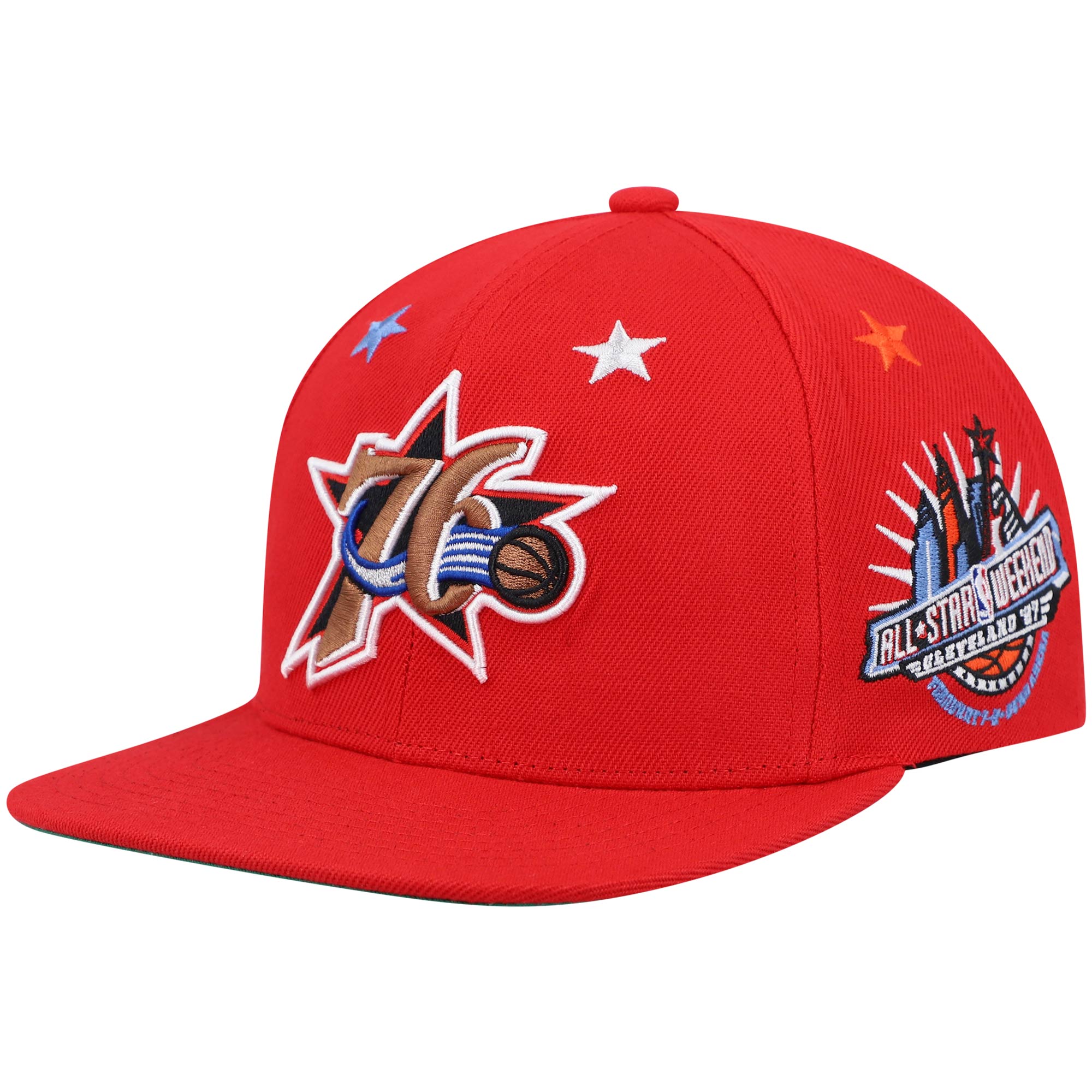 Philadelphia 76ers Mitchell & Ness Hardwood Classics 1997 NBA All-Star Weekend Top Star Snapback Hat - Red