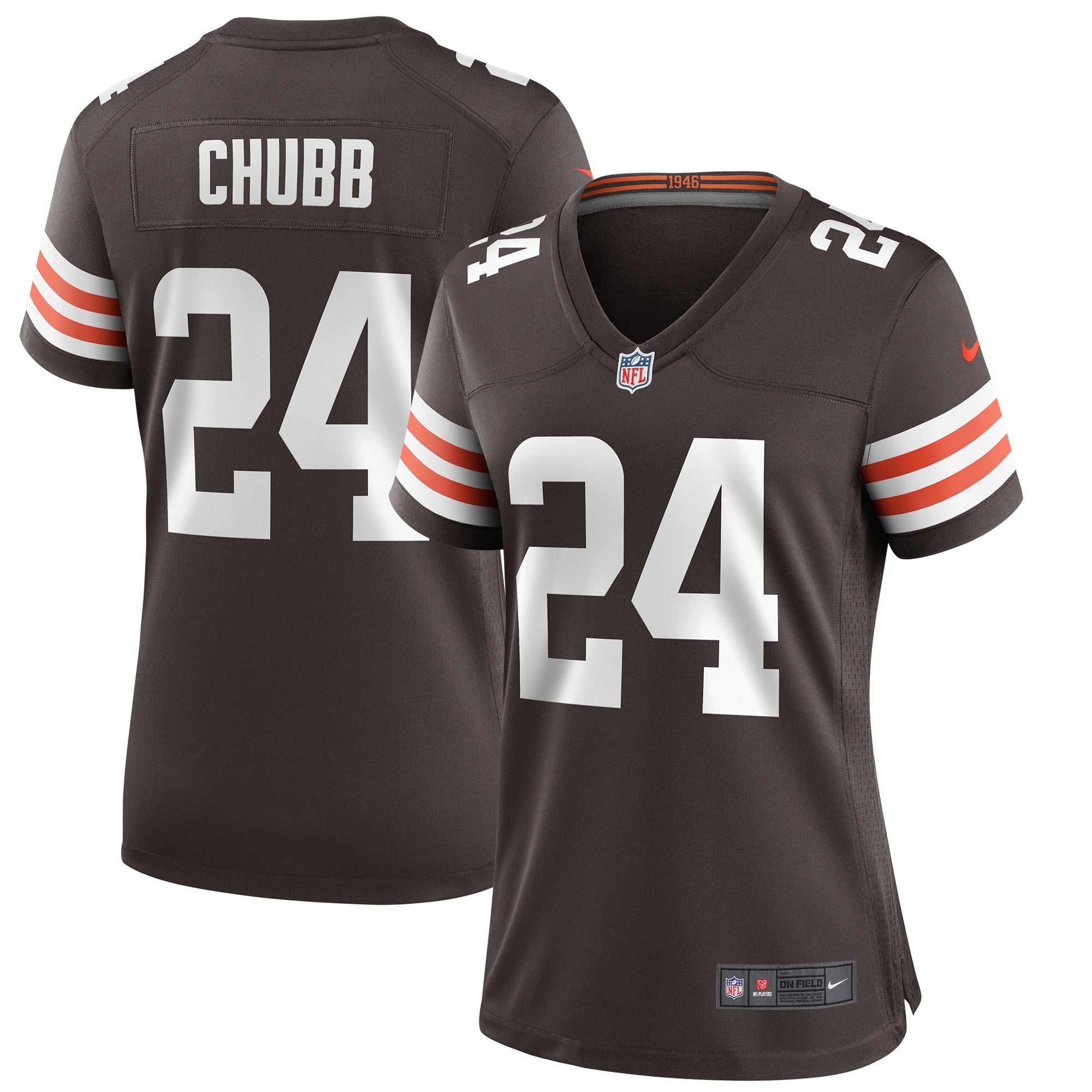 Nick Chubb Cleveland Browns Nike Women s Game Jersey   Brown