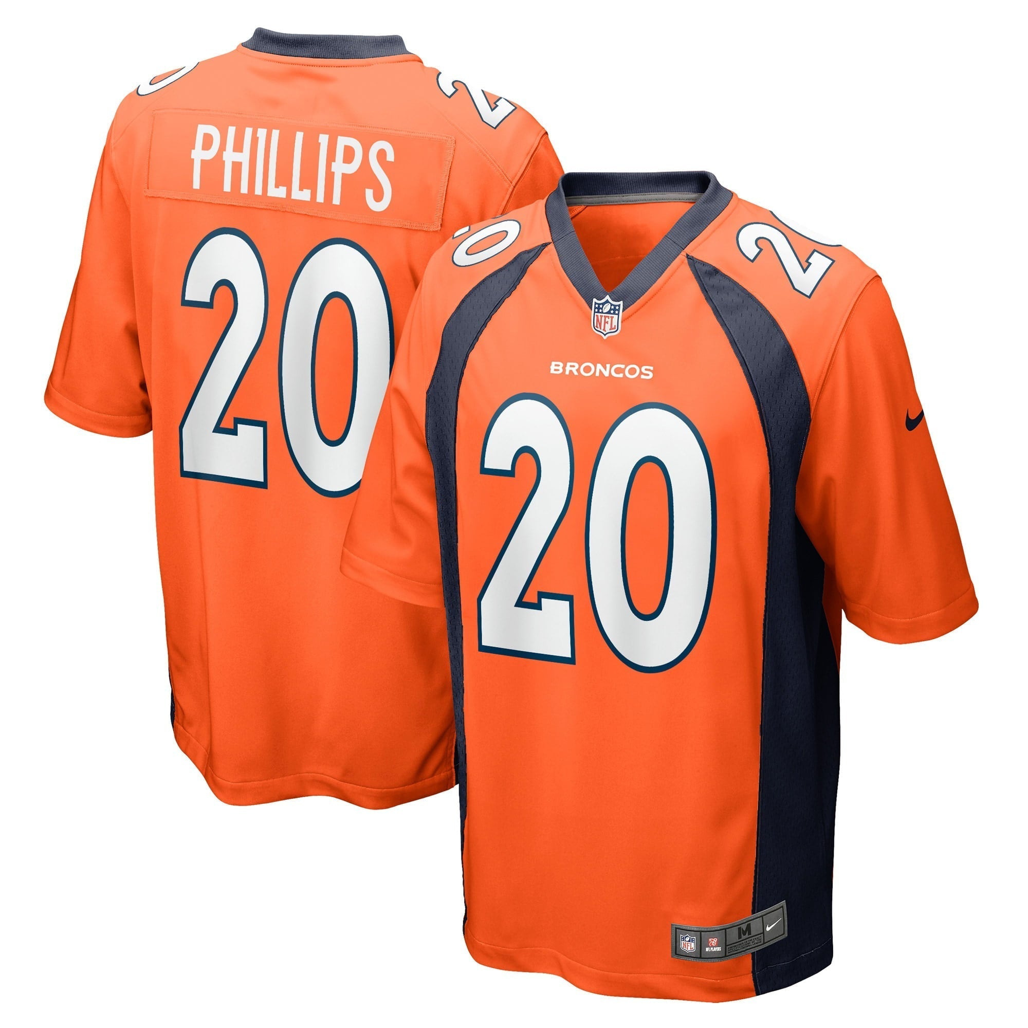 Men s Nike Darius Phillips Orange Denver Broncos Game Player Jersey