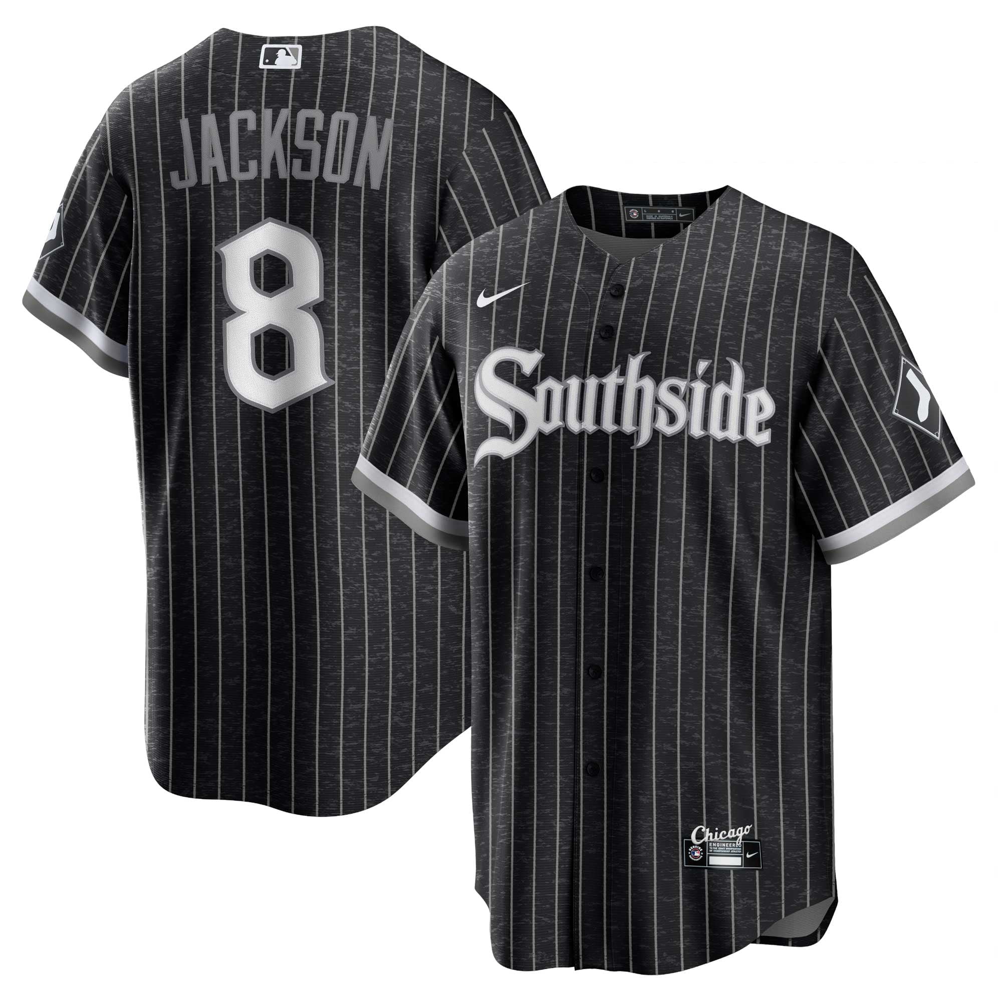 Men's Nike Bo Jackson Black Chicago White Sox City Connect Replica Player Jersey