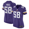 Jordans Hicks Minnesota Vikings Nike Women s Game Player Jersey   Purple