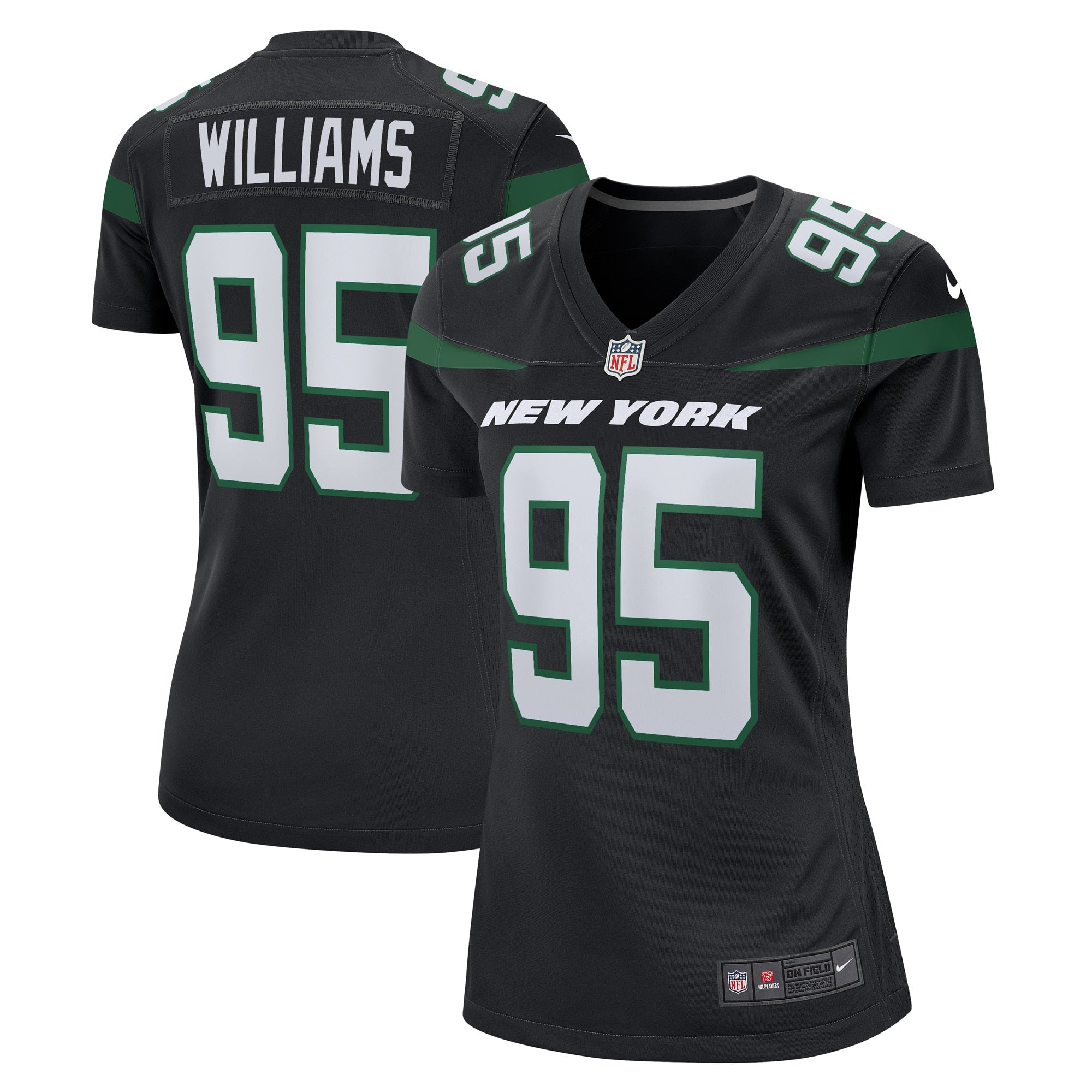 Quinnen Williams New York Jets Nike Women s Alternate Game Player Jersey   Stealth Black