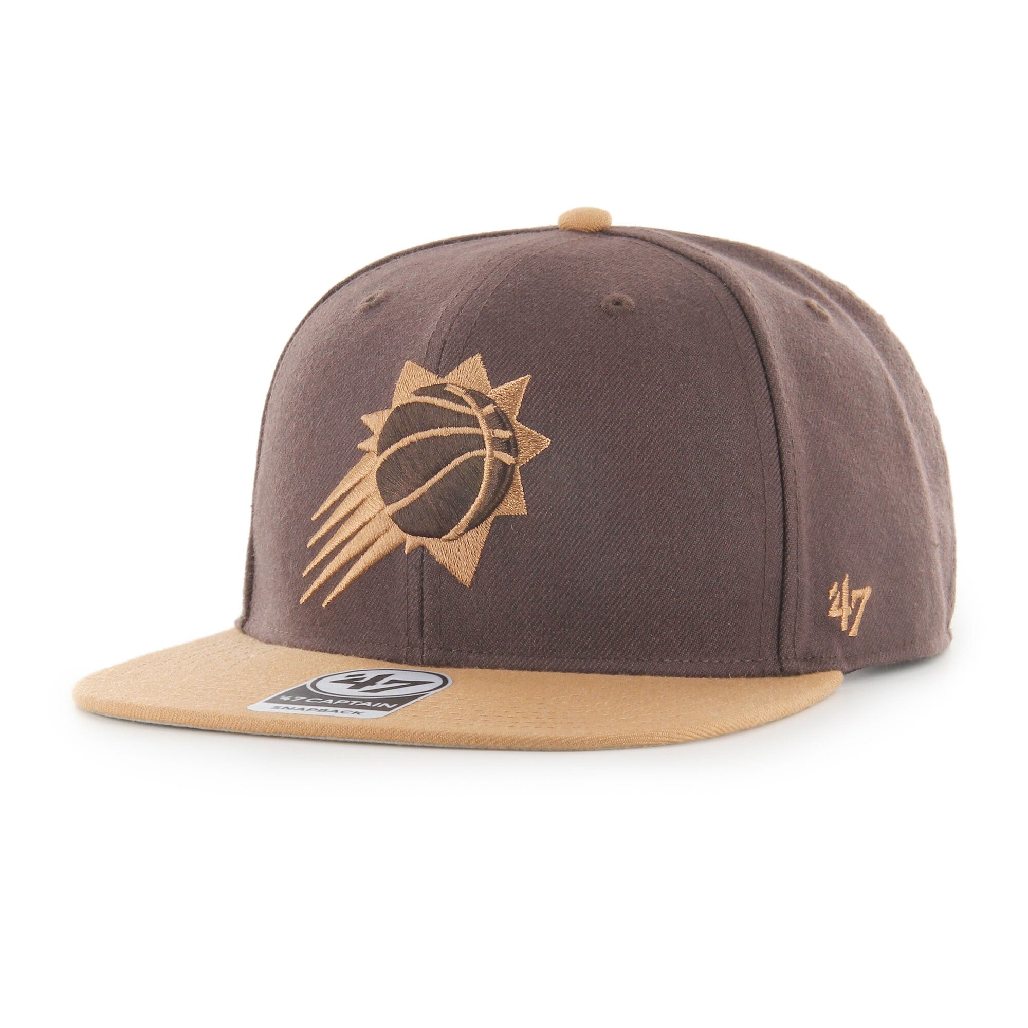 Phoenix Suns '47 No Shot Two-Tone Captain Snapback Hat - Brown