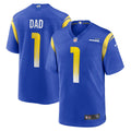 Men s Nike Number 1 Dad Royal Los Angeles Rams Game Jersey