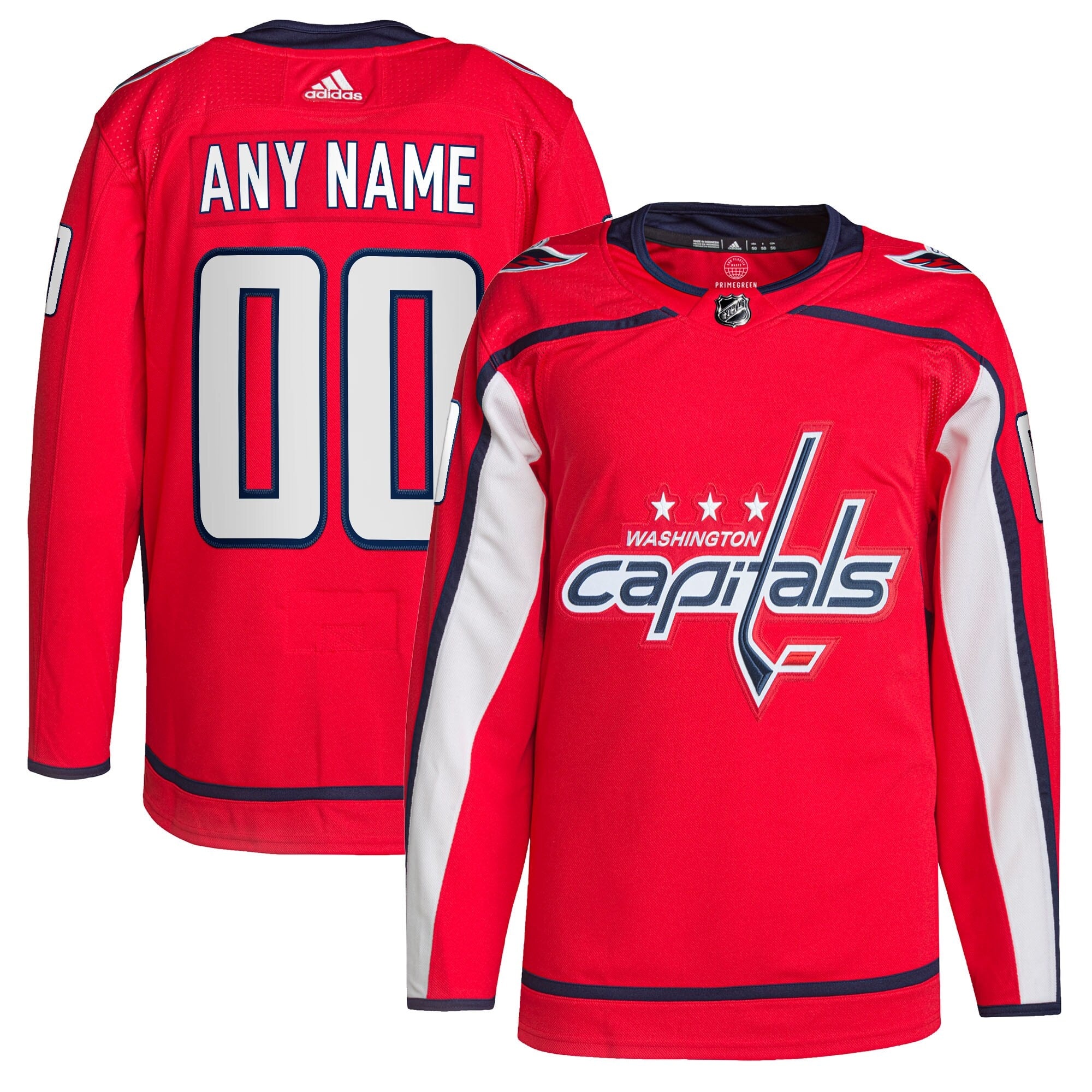 Washington Capitals adidas Home Primegreen Authentic Pro Custom Jersey - Red