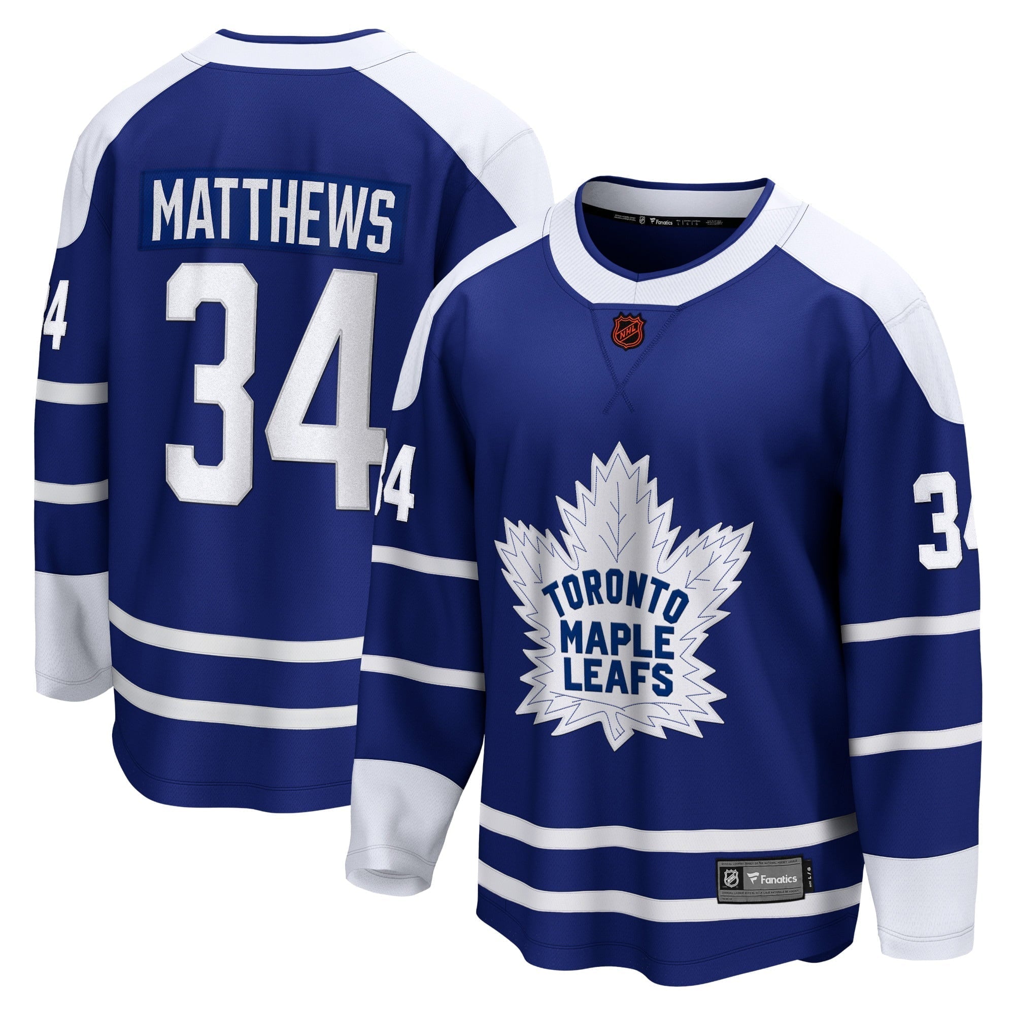 Men's Fanatics Branded Auston Matthews Royal Toronto Maple Leafs Special Edition 2.0 Breakaway Player Jersey