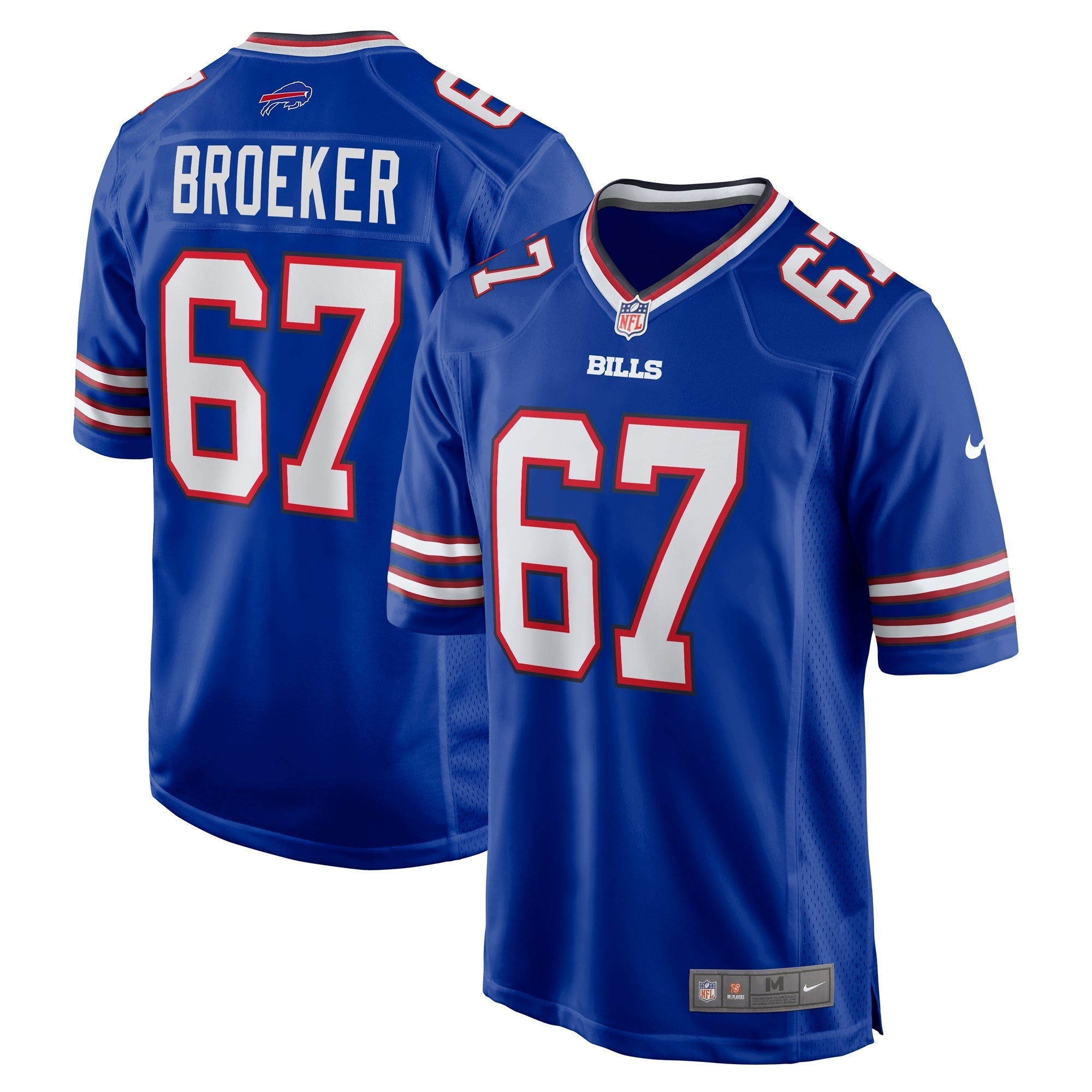 Men s Nike Nick Broeker Royal Buffalo Bills Home Game Jersey