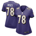 Women s Nike Morgan Moses Purple Baltimore Ravens Game Player Jersey