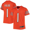 Justin Fields Chicago Bears Nike Youth Game Jersey   Orange