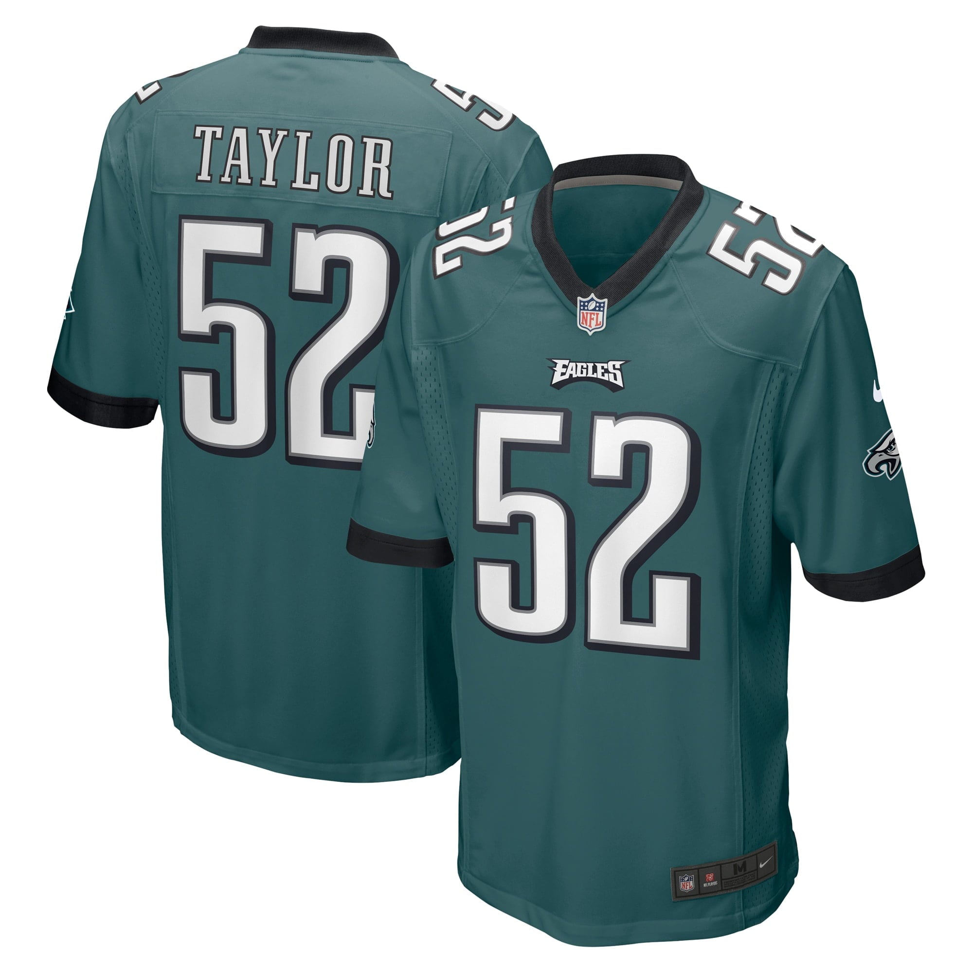Men s Nike Davion Taylor Midnight Green Philadelphia Eagles Game Jersey