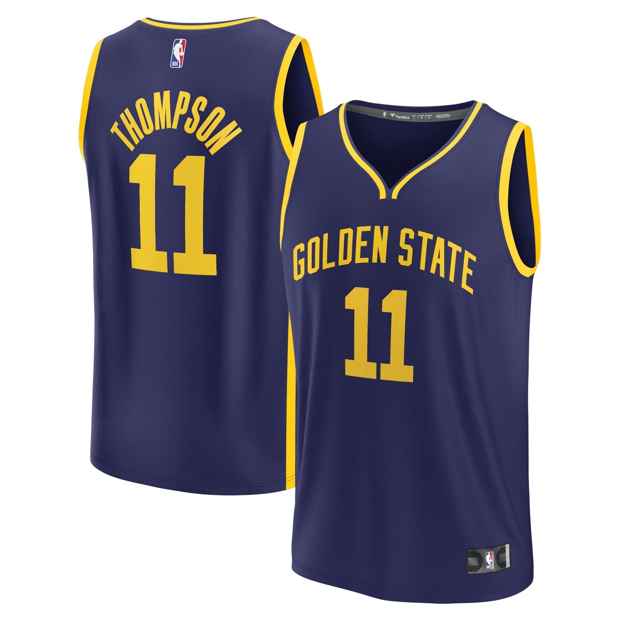 Men's Fanatics Branded Klay Thompson Navy Golden State Warriors Fast Break Replica Player Jersey - Statement Edition