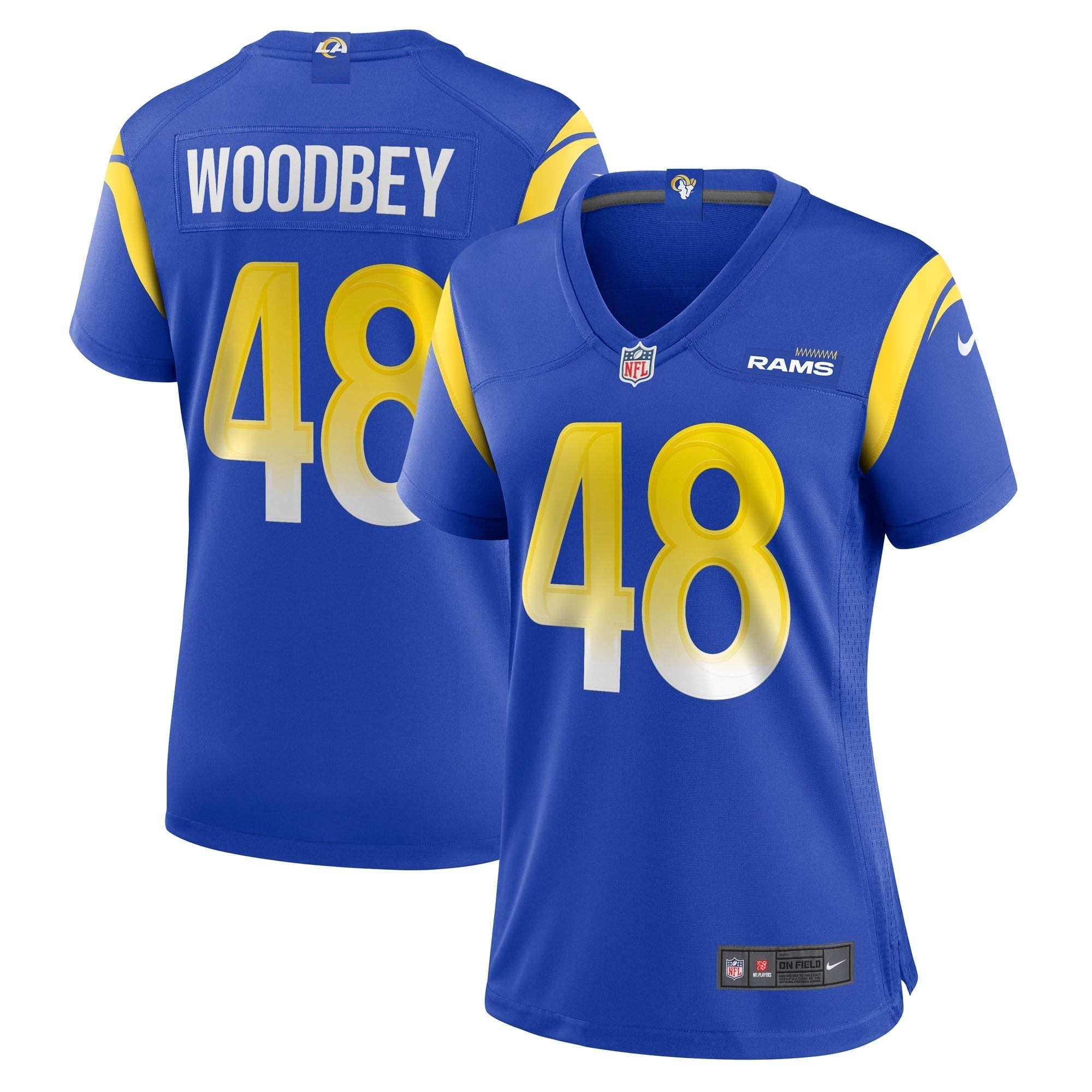 Women s Nike Jaiden Woodbey Royal Los Angeles Rams Home Game Jersey