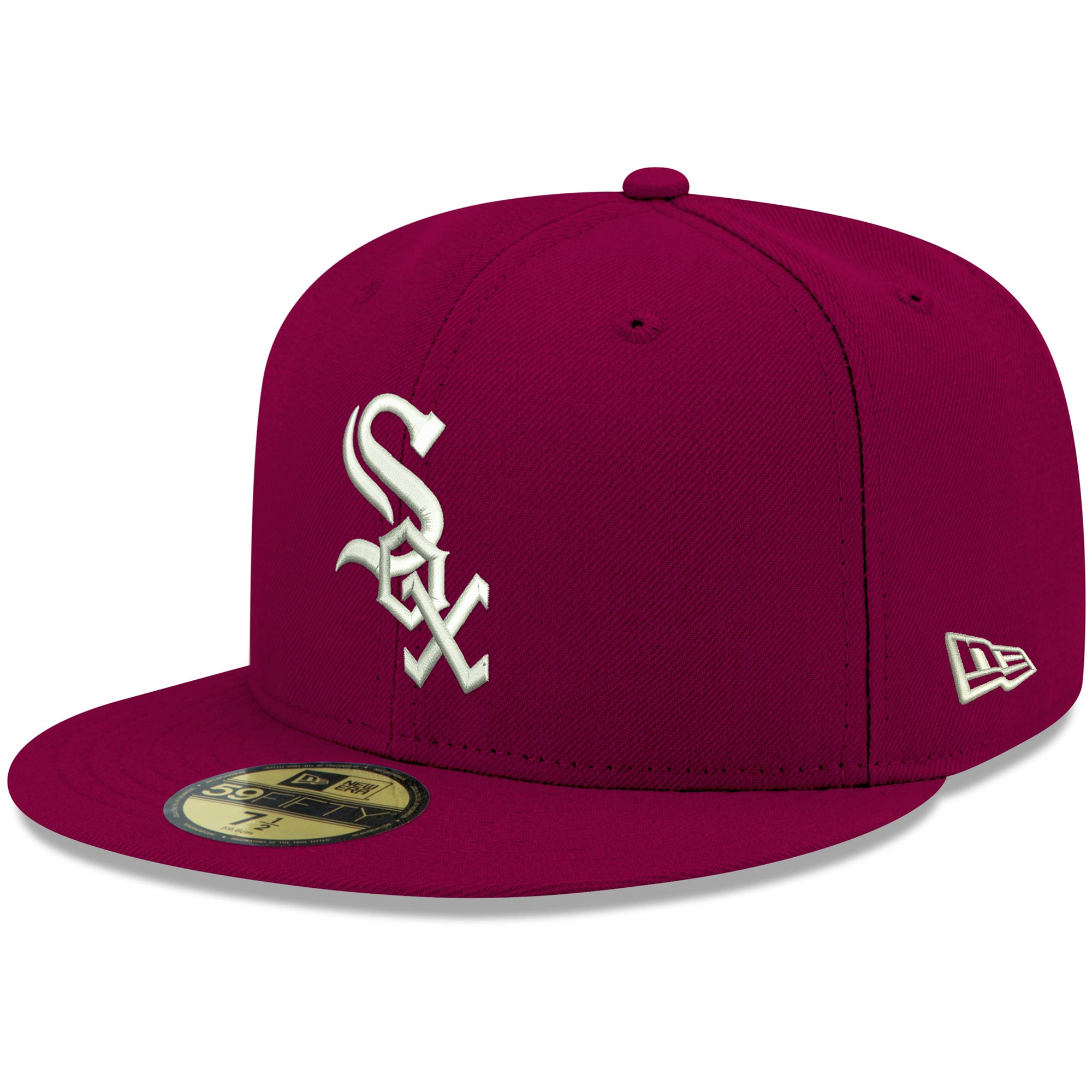 Chicago White Sox New Era White Logo 59FIFTY Fitted Hat - Cardinal