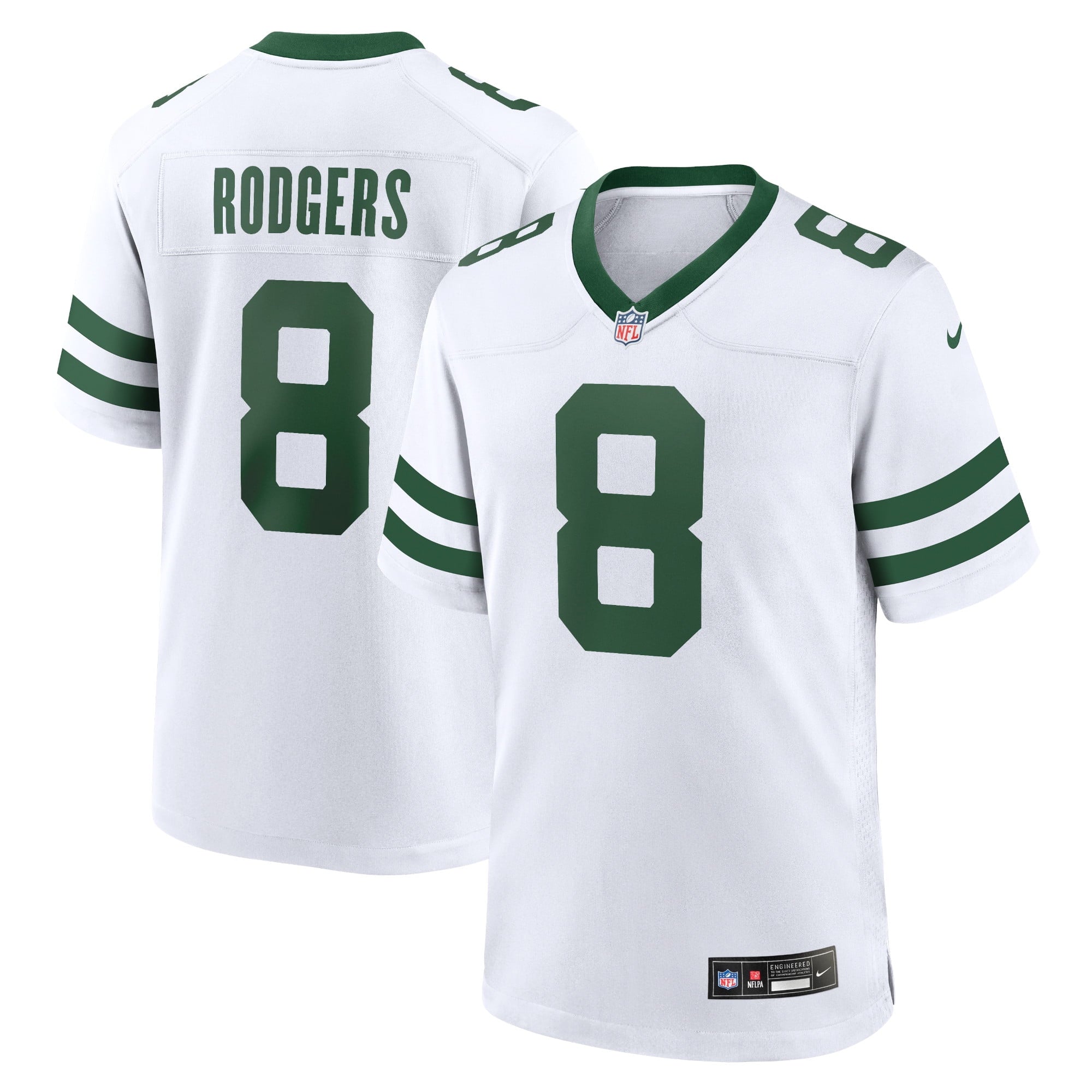 Men s Nike Aaron Rodgers White New York Jets Legacy Player Game Jersey