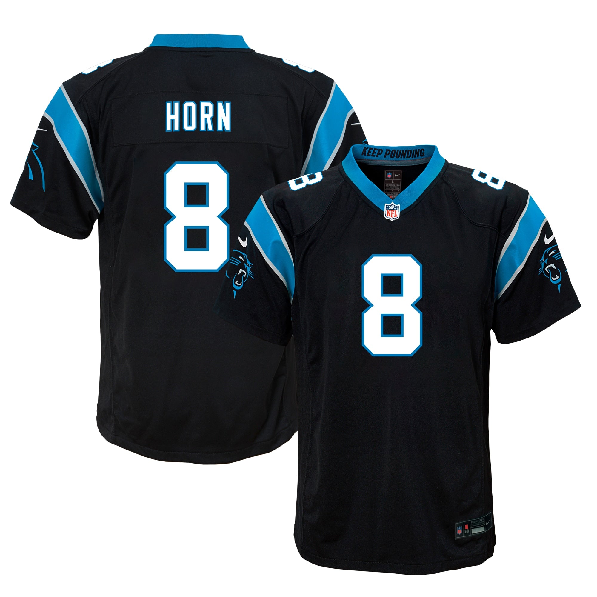 Jaycee Horn Carolina Panthers Nike Youth Game Jersey   Black