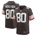 Men s Nike Zaire Mitchell-Paden Brown Cleveland Browns Game Player Jersey