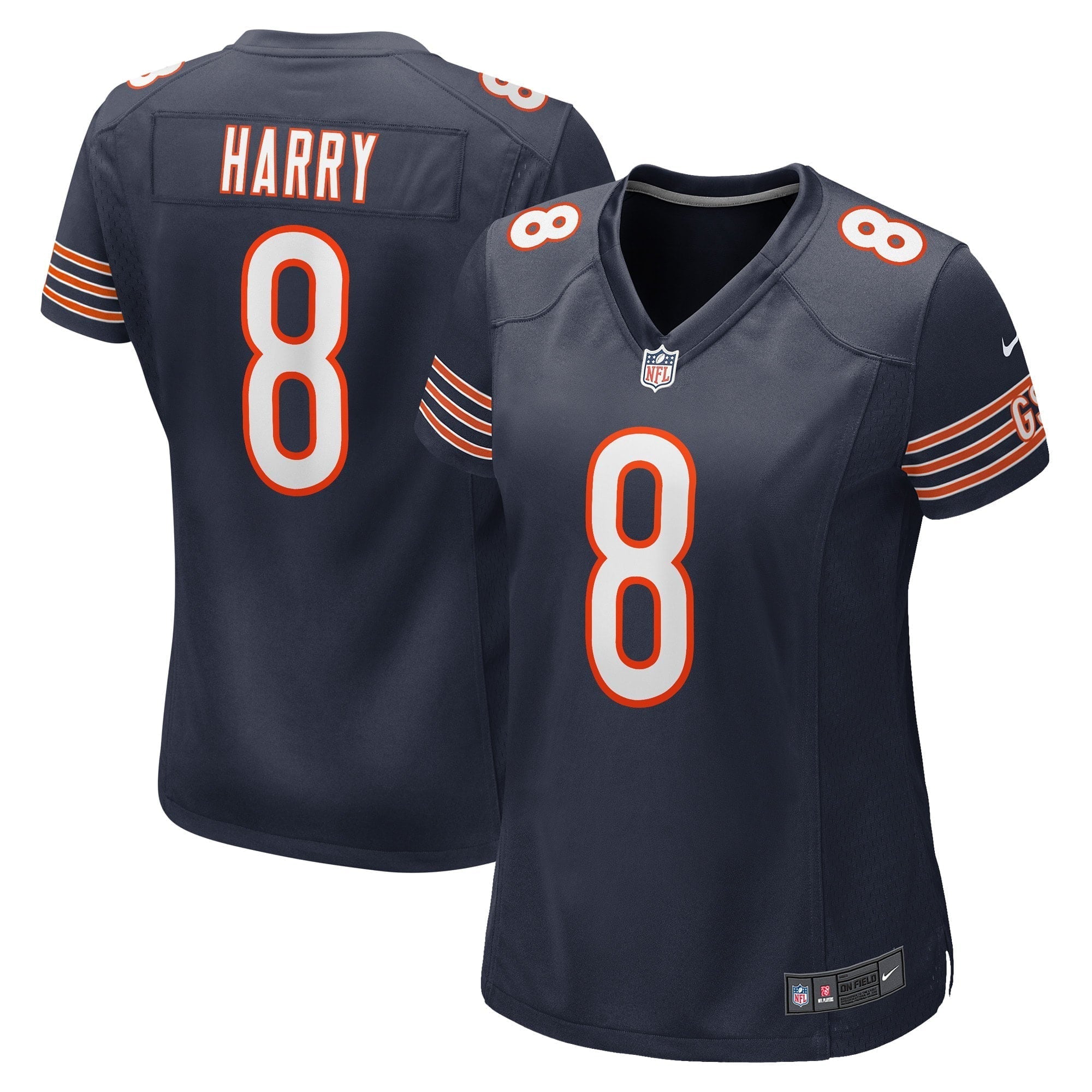 Women s Nike N Keal Harry Navy Chicago Bears Game Player Jersey