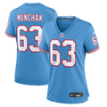 Mike Munchak Tennessee Titans Nike Women s Oilers Throwback Retired Player Game Jersey   Light Blue