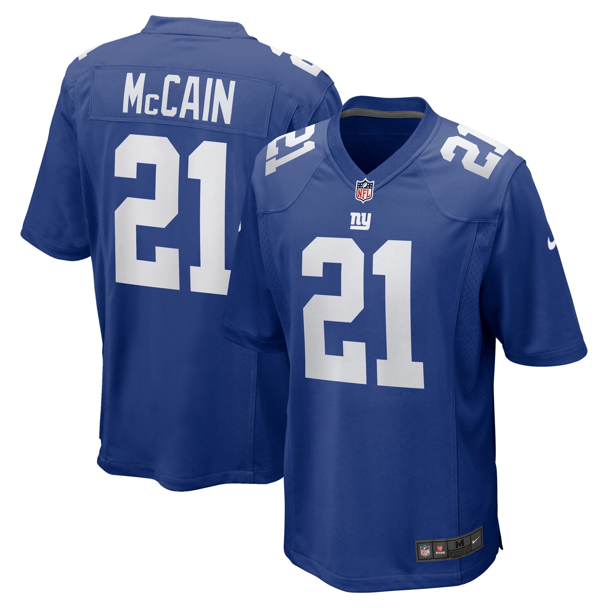 Men s Nike Bobby McCain Royal New York Giants Game Player Jersey