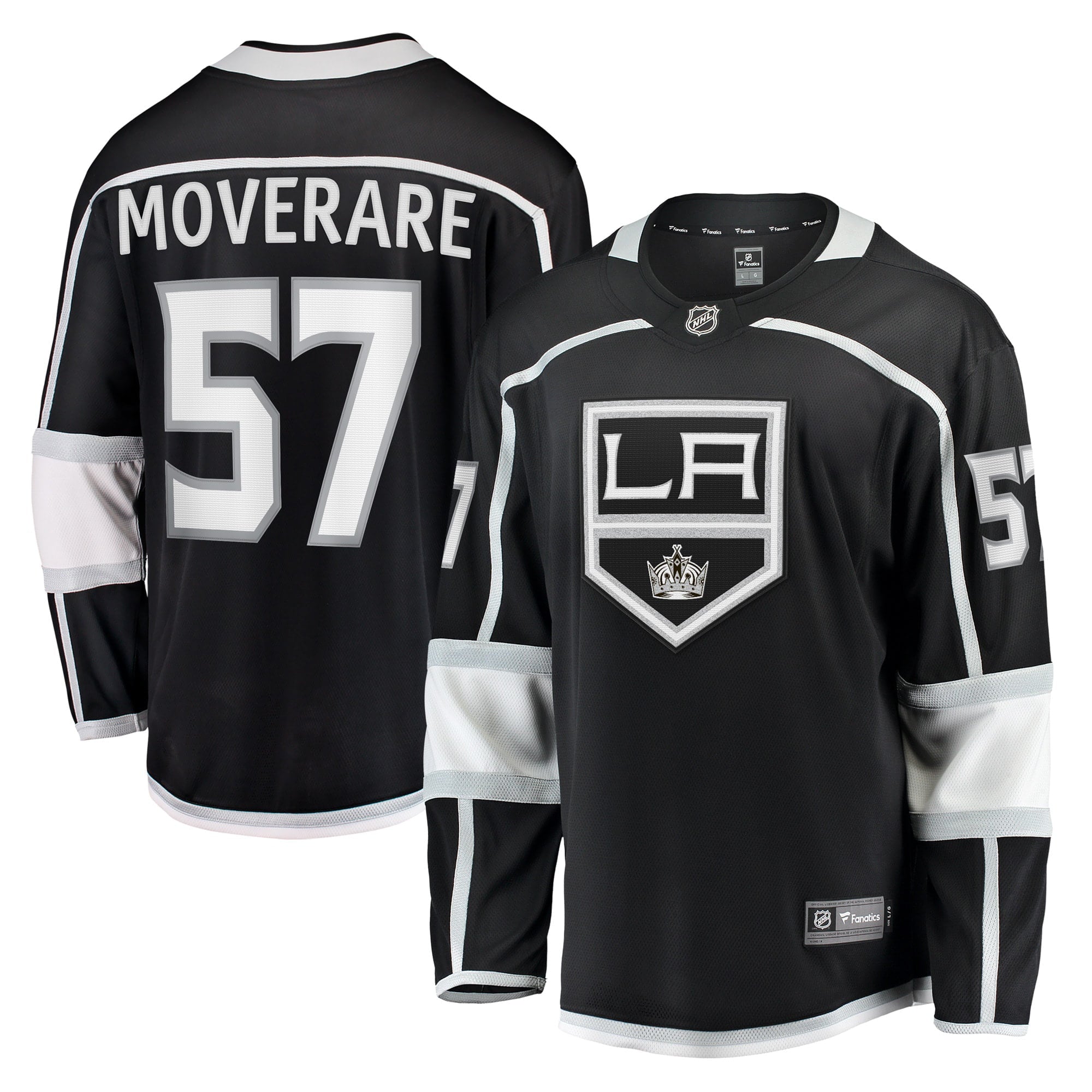 Men's Fanatics Branded Jacob Moverare Black Los Angeles Kings Home Breakaway Player Jersey