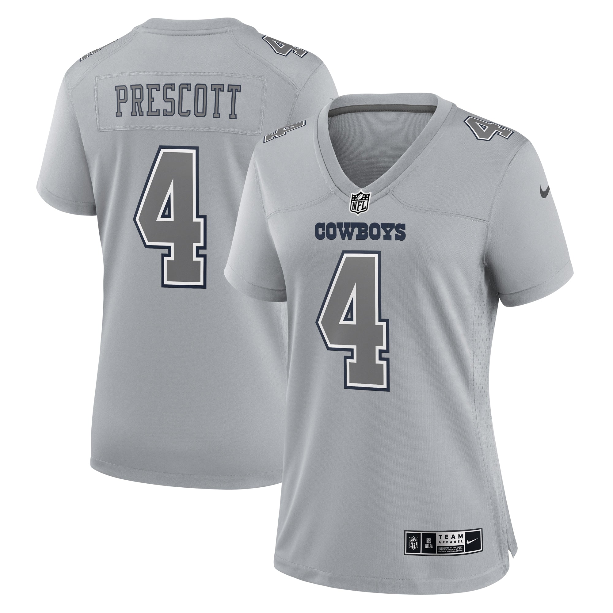Dak Prescott Dallas Cowboys Nike Women s Atmosphere Fashion Game Jersey   Gray