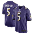 Men s Nike Jalyn Armour-Davis Purple Baltimore Ravens Game Player Jersey