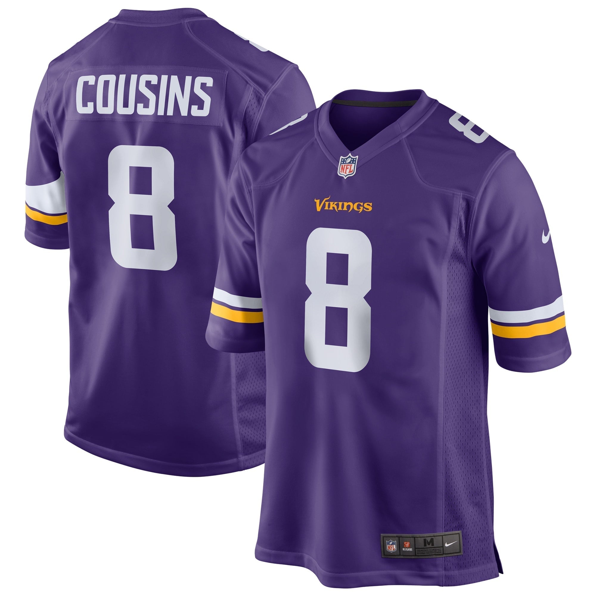 Men s Nike Kirk Cousins Purple Minnesota Vikings Game Jersey
