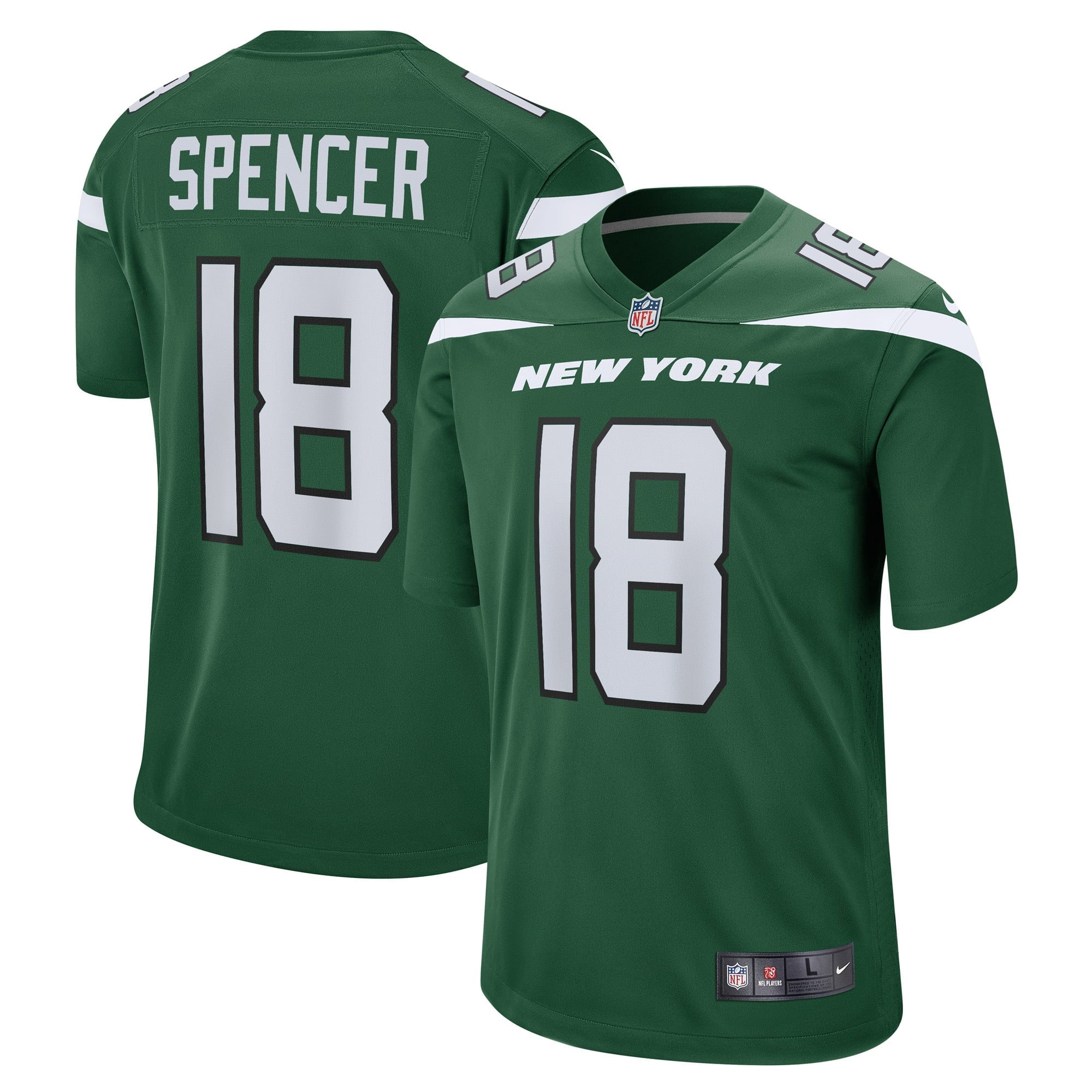 Men s Nike Diontae Spencer Gotham Green New York Jets Game Player Jersey