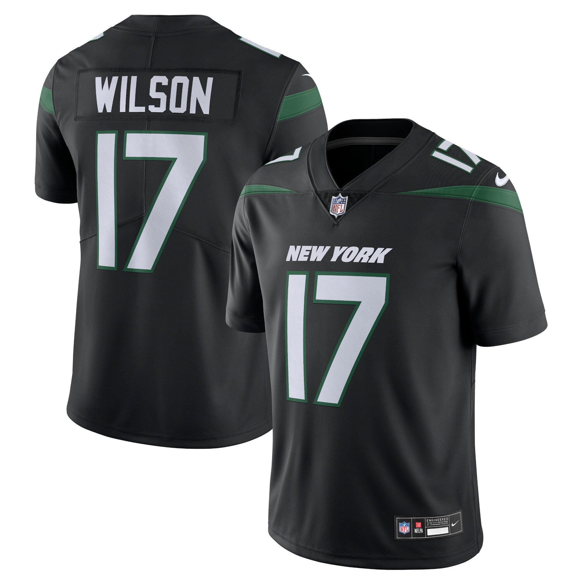 Garrett Wilson New York Jets Nike Alternate Vapor Untouchable Limited Jersey   Stealth Black