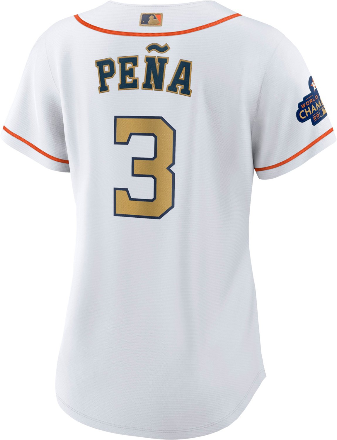 Nike Women's Houston Astros Gold Jeremy Pena Replica Jersey