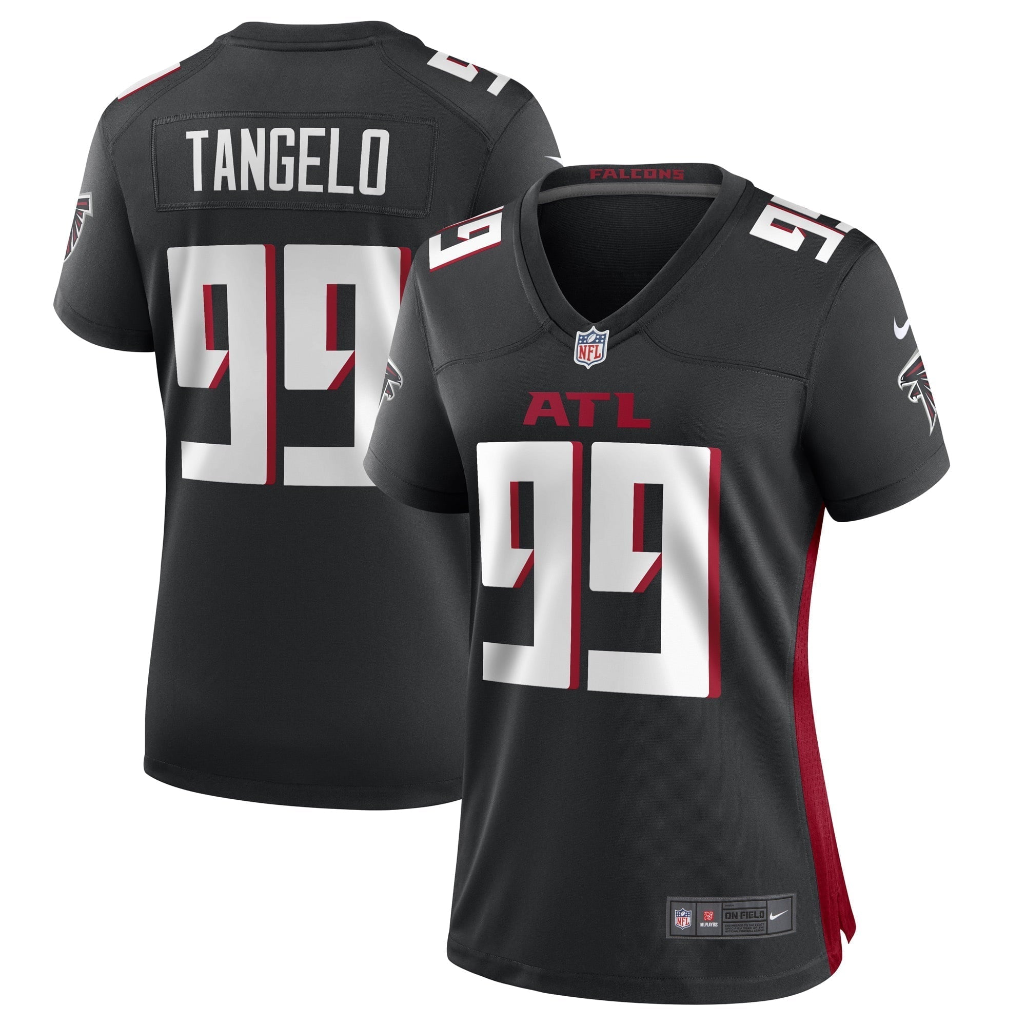 Women s Nike Black Derrick Tangelo Atlanta Falcons Game Player Jersey