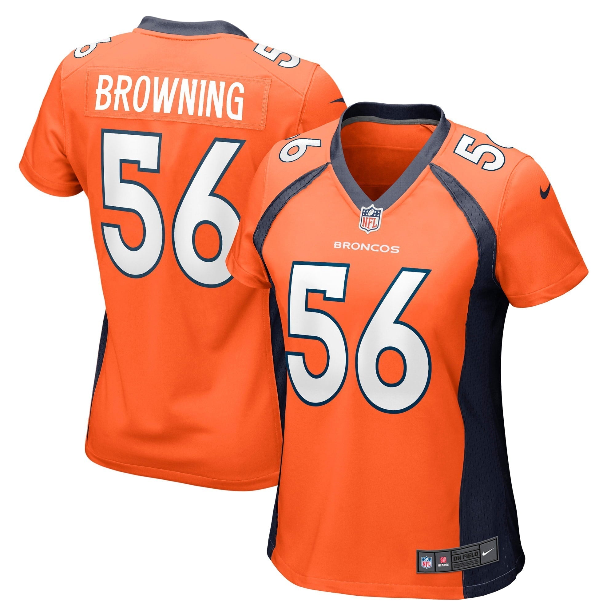 Women s Nike Baron Browning Orange Denver Broncos Game Jersey