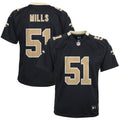 Sam Mills New Orleans Saints Nike Youth Retired Game Jersey   Black